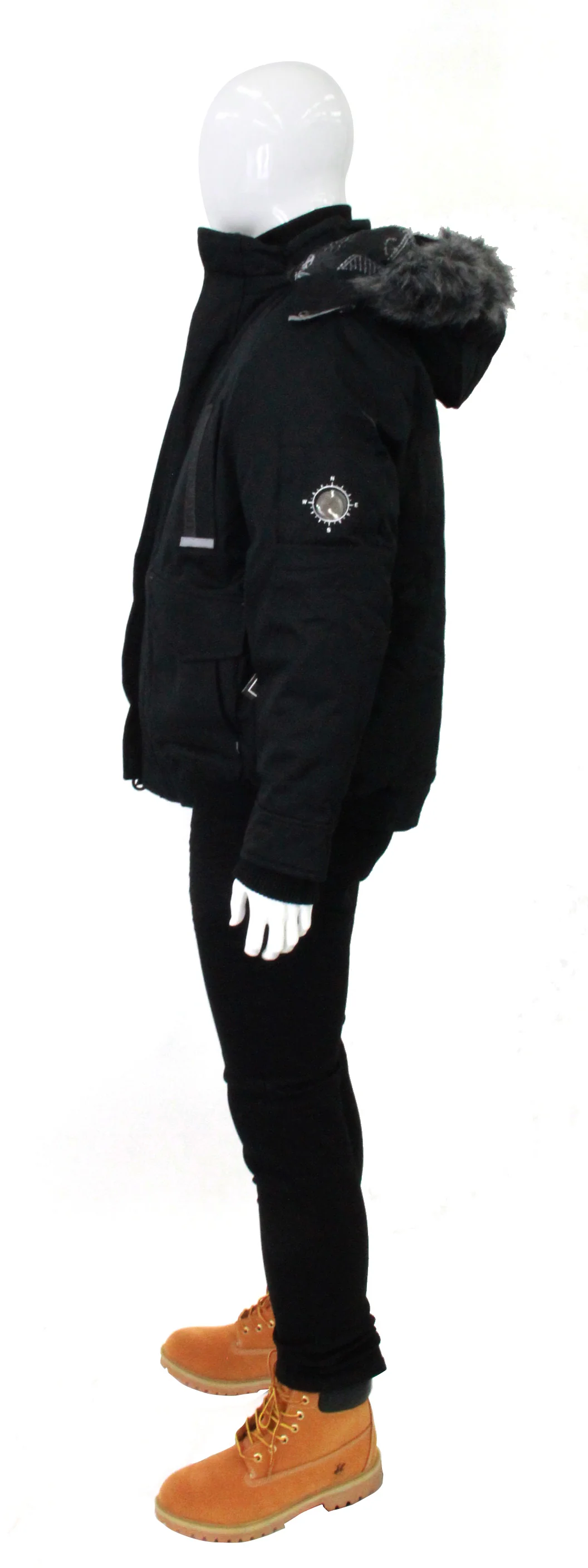 AWAKNDLAND,PATCH POCKET-CASUAL-CASUAL JKTS-AM1050-BLACK - Image 3
