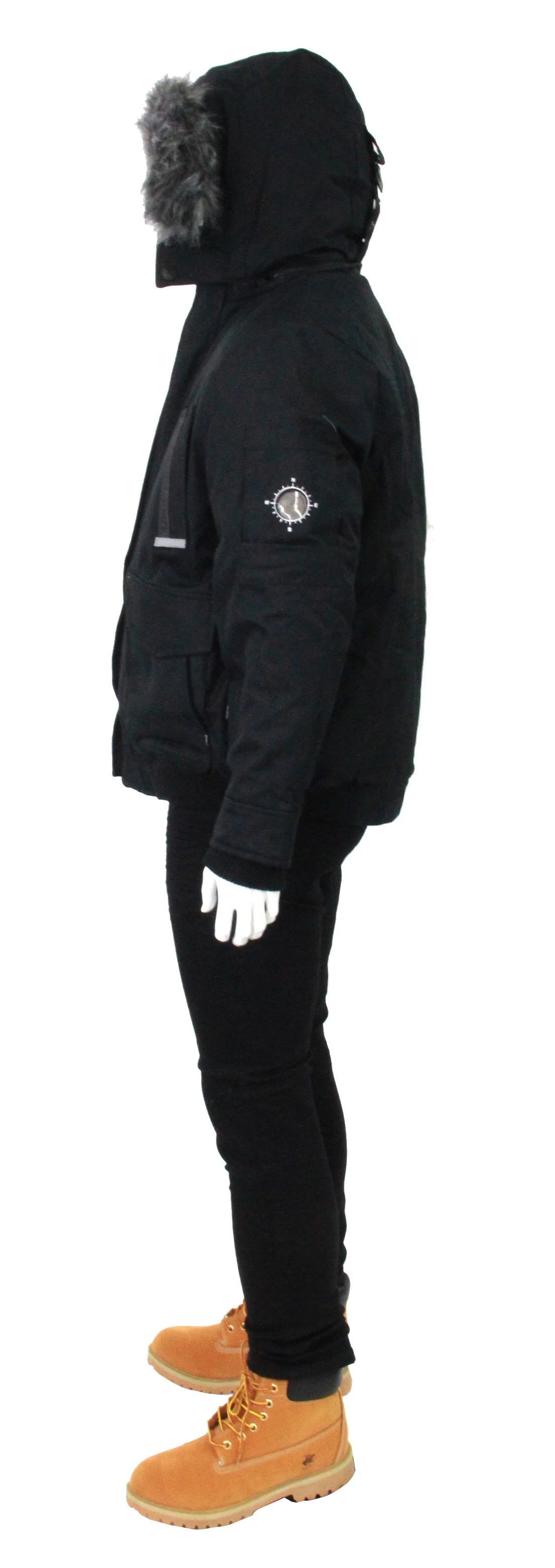 AWAKNDLAND,PATCH POCKET-CASUAL-CASUAL JKTS-AM1050-BLACK - Image 4