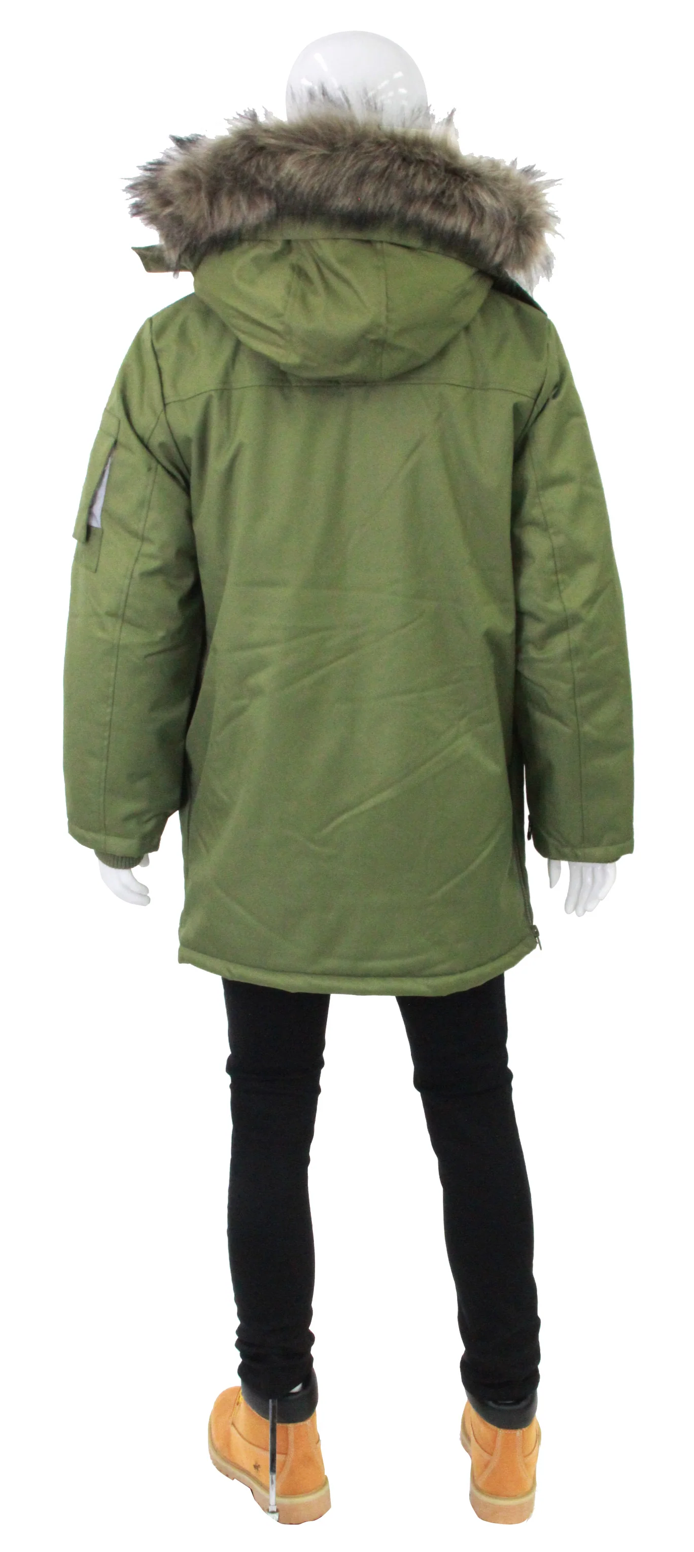 AWAKNDLAND,PATCH POCKET-PARKA-CASUAL JKTS-AM1055-ARMY - Image 4