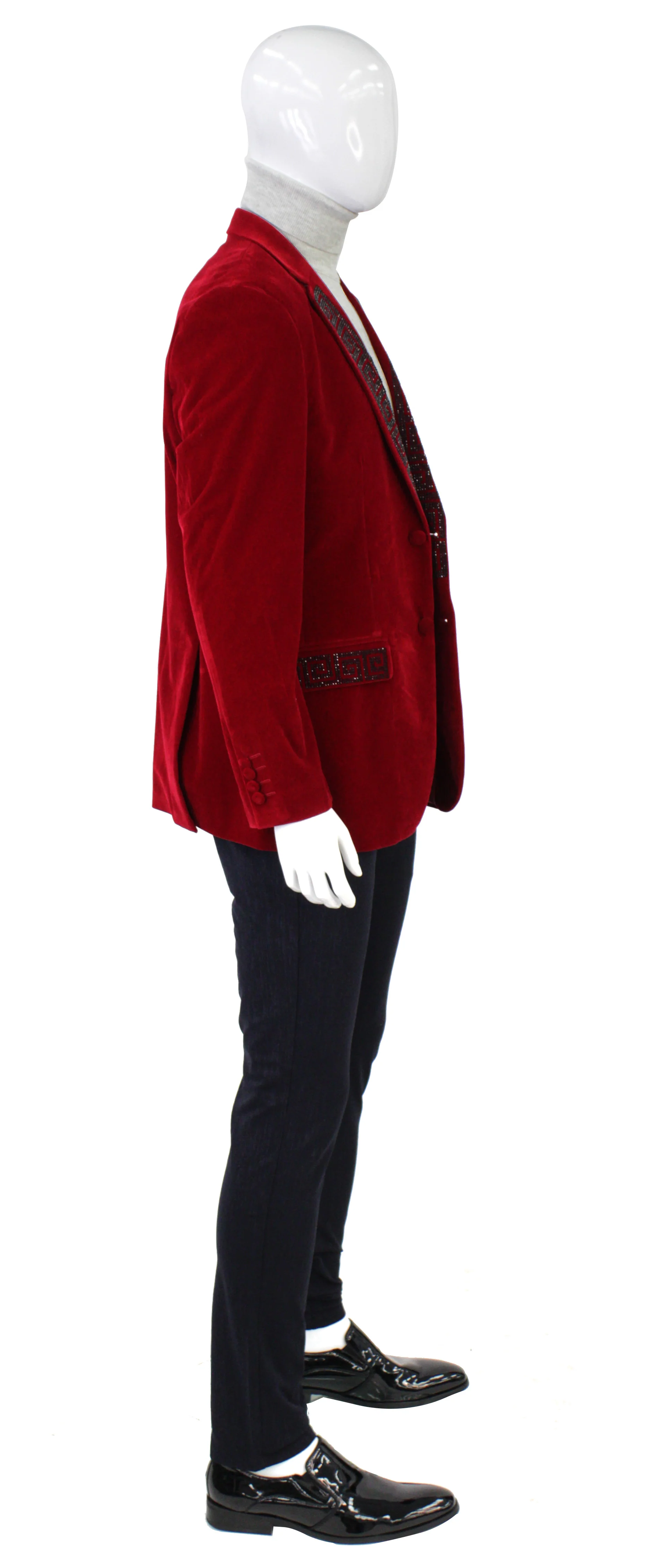 BARABAS,SOLID-2B PEAK-JACKETS-BL3067-RED/BLK - Image 2