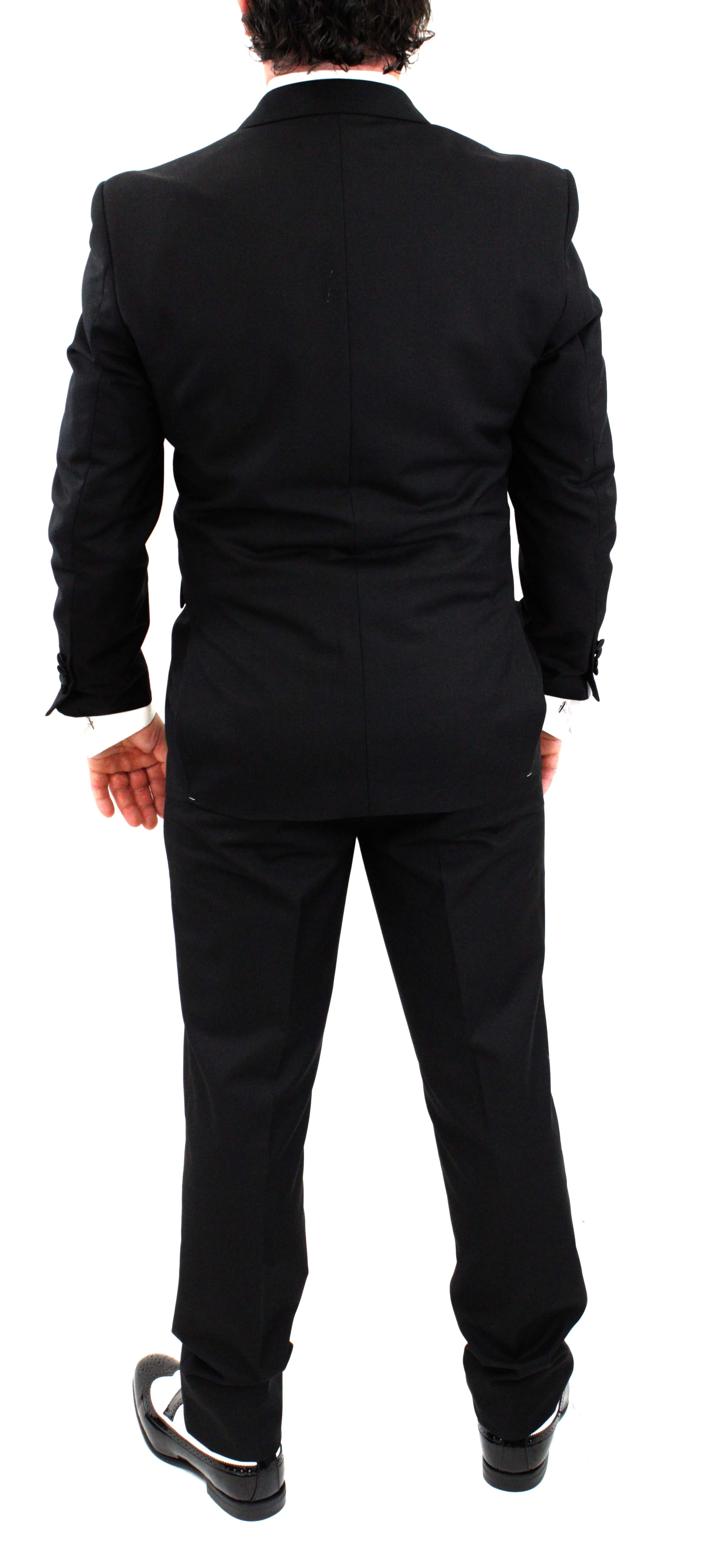 CHAPMANTEX INTERNATIONAL,SOLID-2 BUTTONS---TUXEDO SUITS-T00602S-BLACK - Image 3