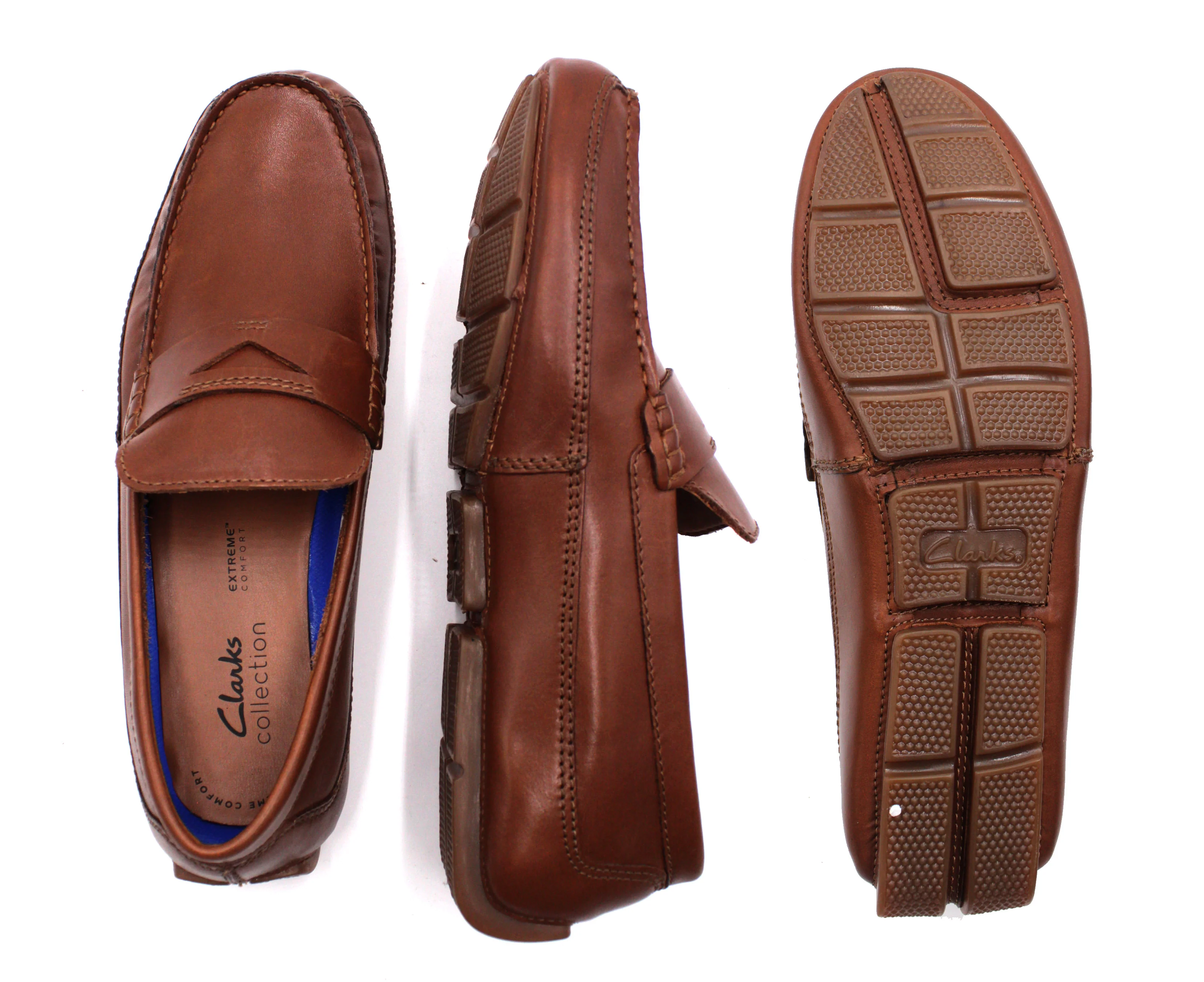 CLARKS,MOC TOE-SLIP ON-SHOES-MARKMANWAY881-DRK TAN - Image 2
