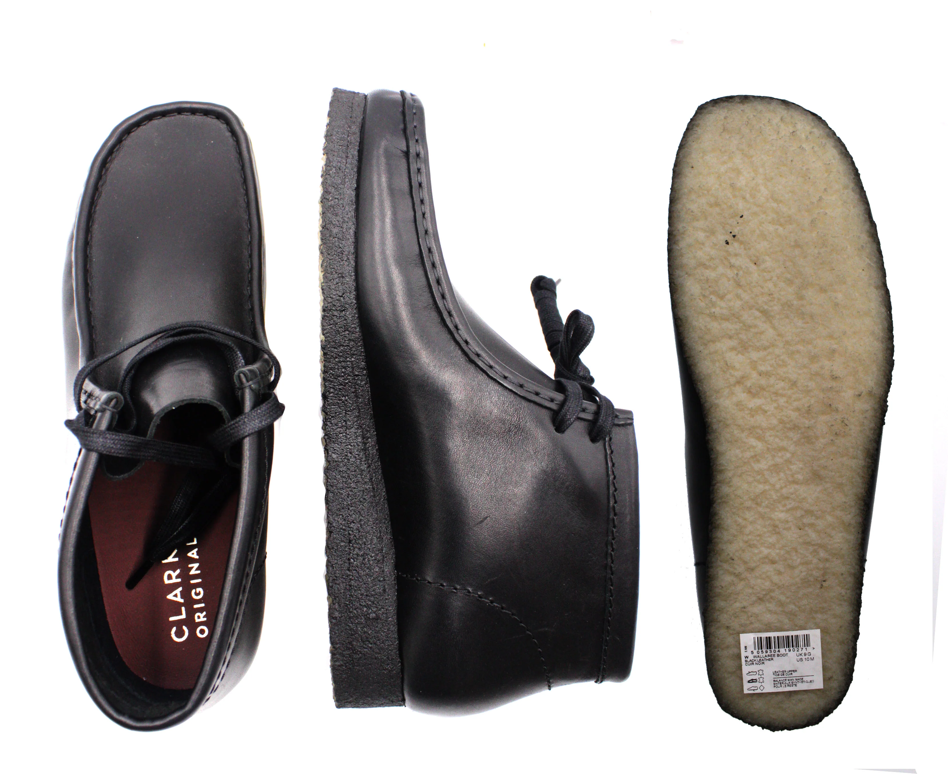 CLARKS OF ENGLAND,Z-2BT NOTCH-SHOES-STINSON HI-BLACK - Image 2