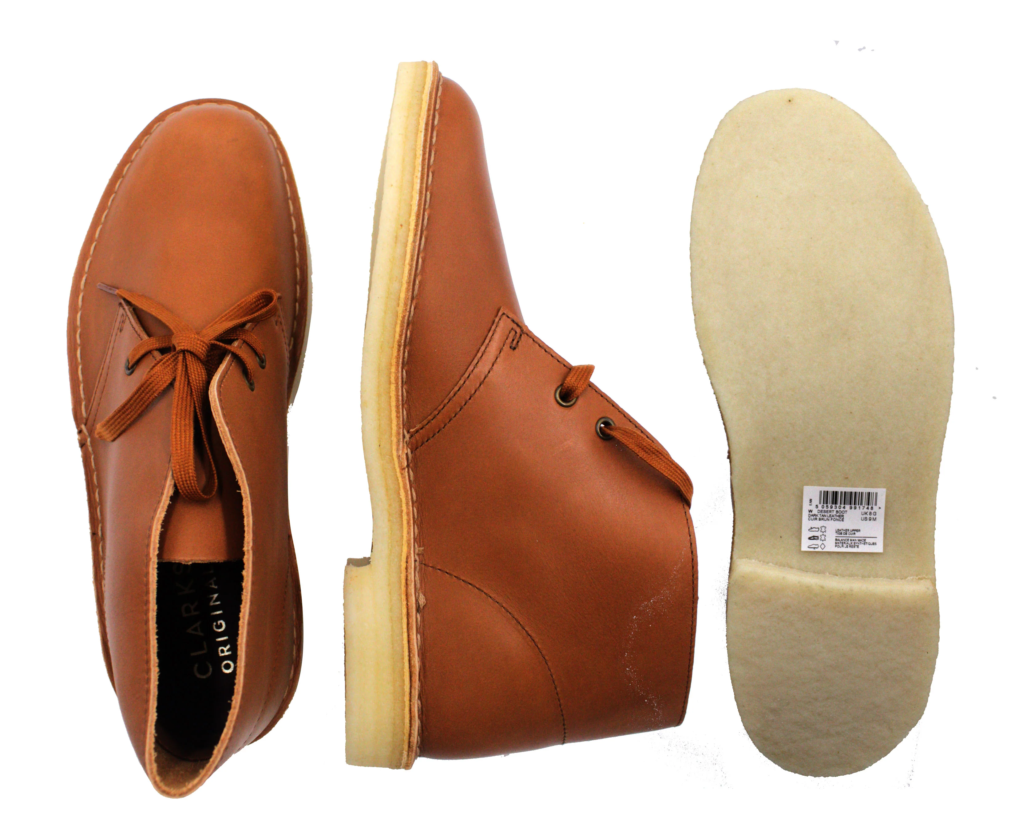 CLARKS OF ENGLAND,Z---SHOES-DESERT BOOT-422-TAN - Image 2