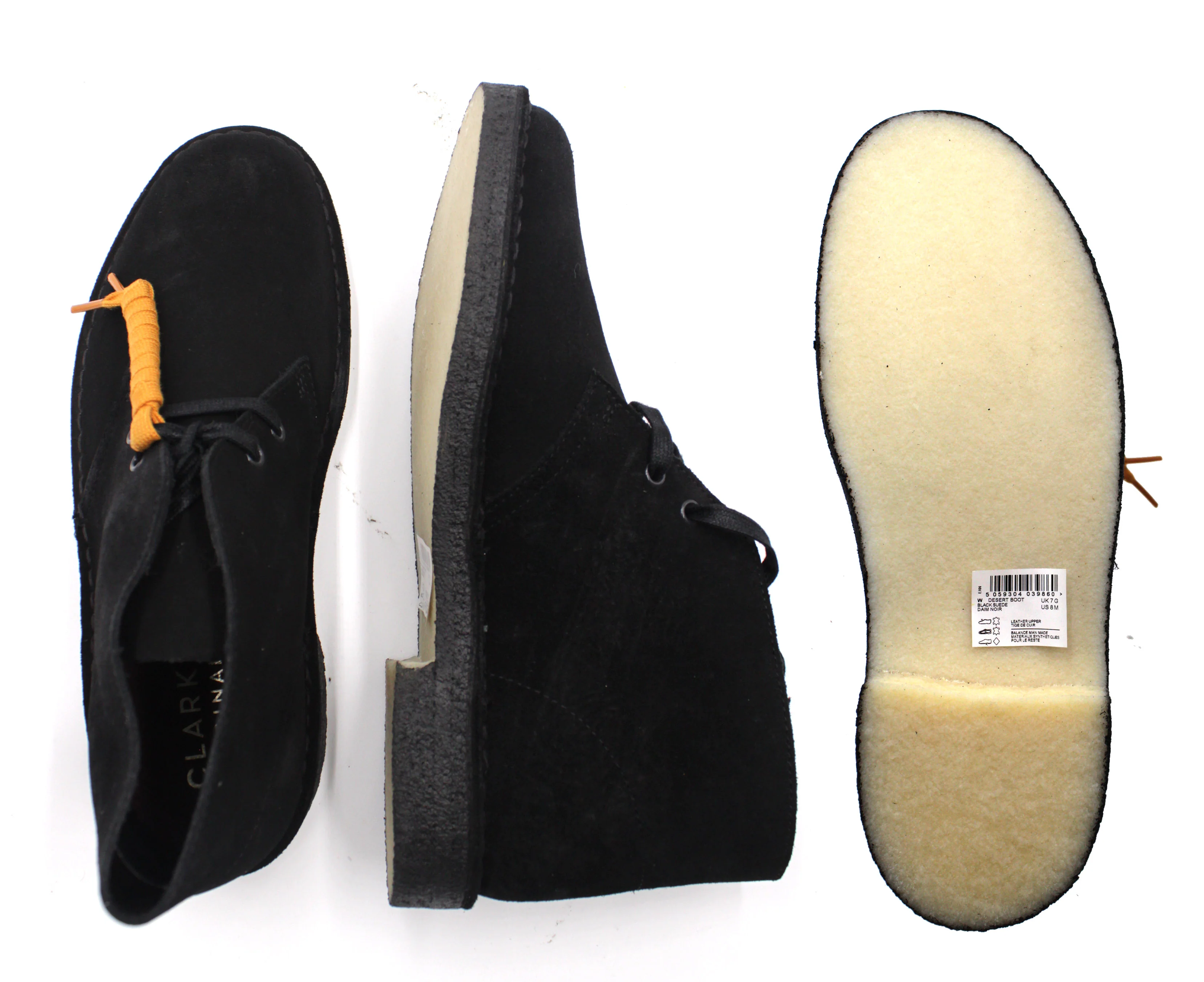 CLARKS OF ENGLAND,Z---SHOES-DESERT BOOT-480-BLK SUED - Image 2