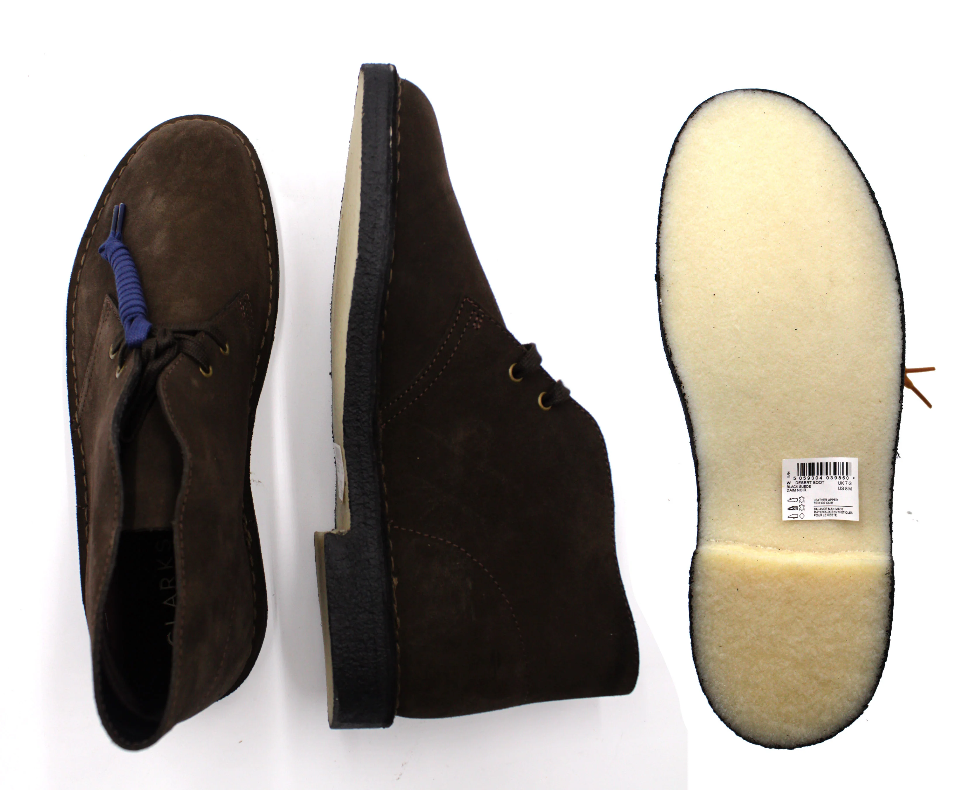 CLARKS OF ENGLAND,Z---SHOES-DESERT BOOT-485-BRO SUED - Image 2