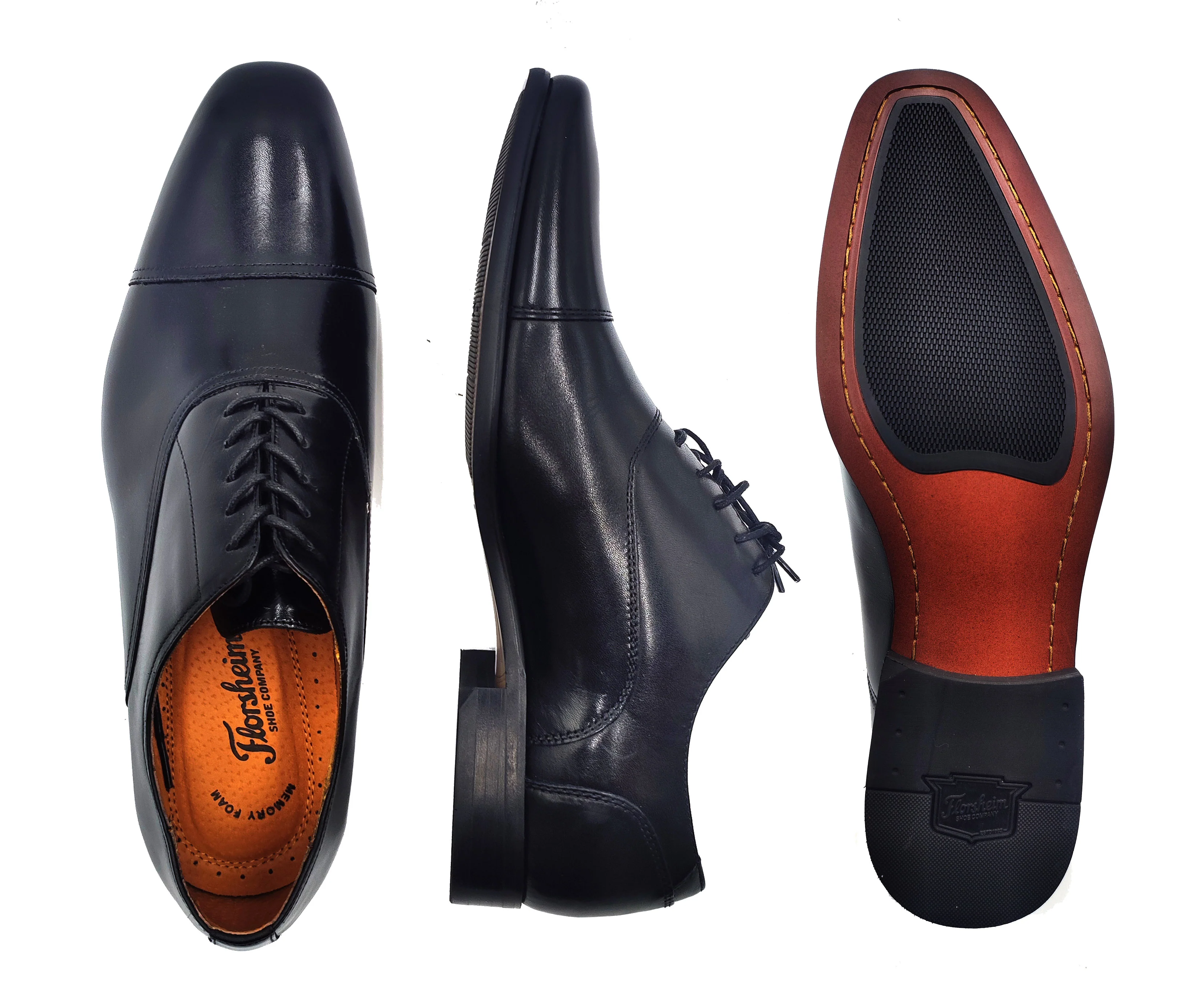 FLORSHEIM,CAP TOE-LACE UP-SHOES-CASABLANCA11841-BLACK - Image 2