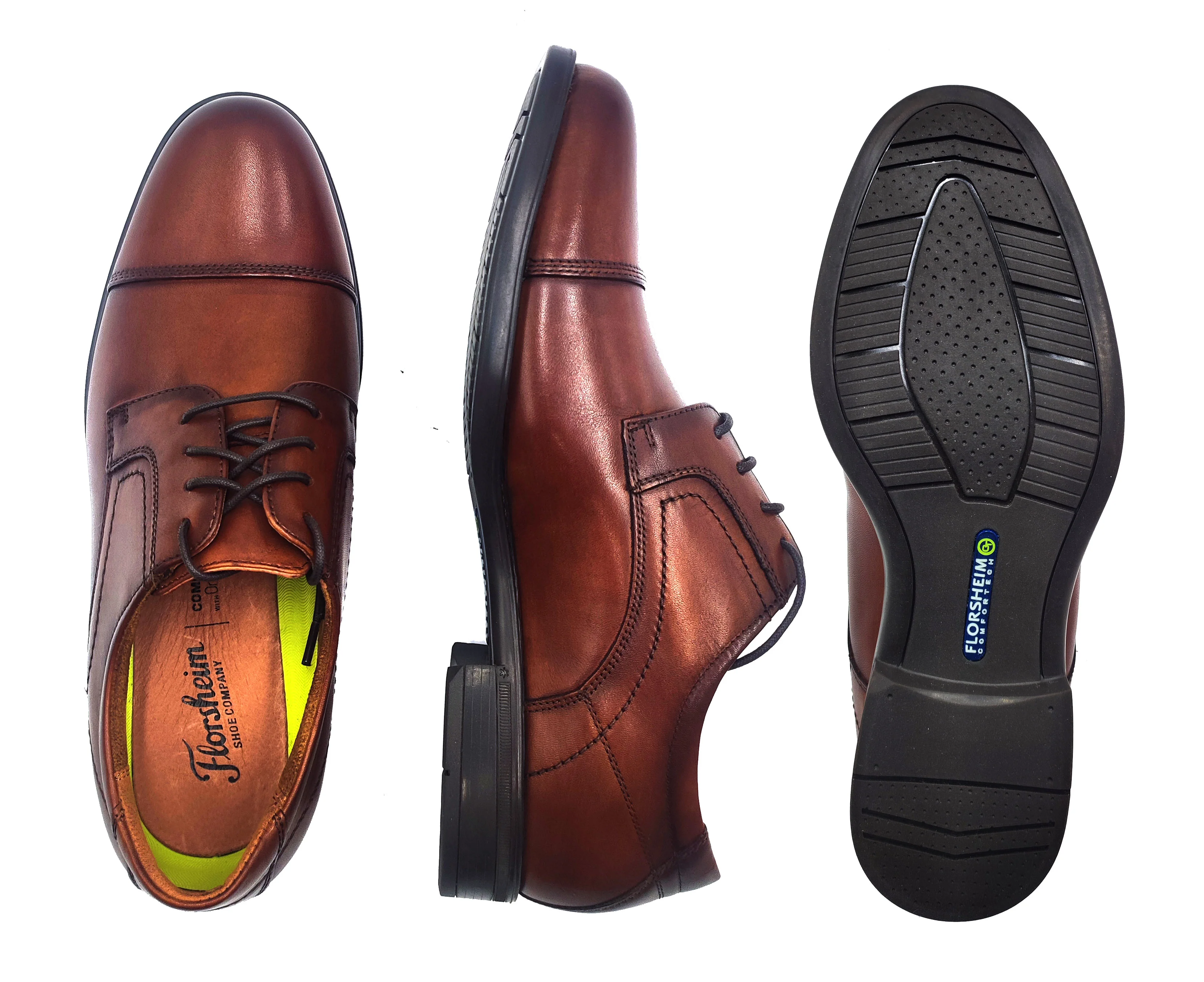 FLORSHEIM,CAP TOE-LACE UP-SHOES-MDTWNCOX12138-COGNAC - Image 2