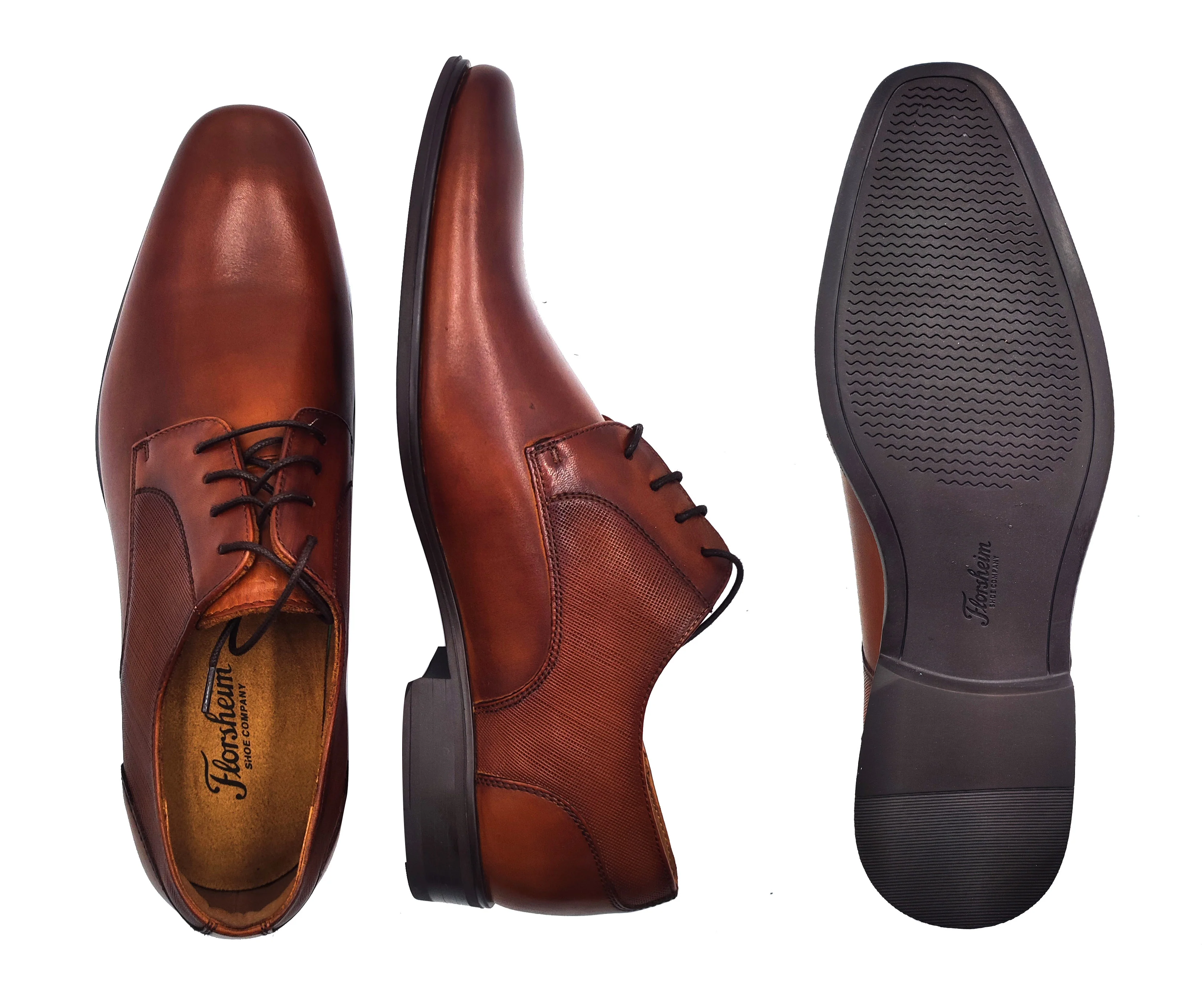 FLORSHEIM,PLAIN TOE-LACE UP-SHOES-JACKSONPL11925-COGNAC - Image 2