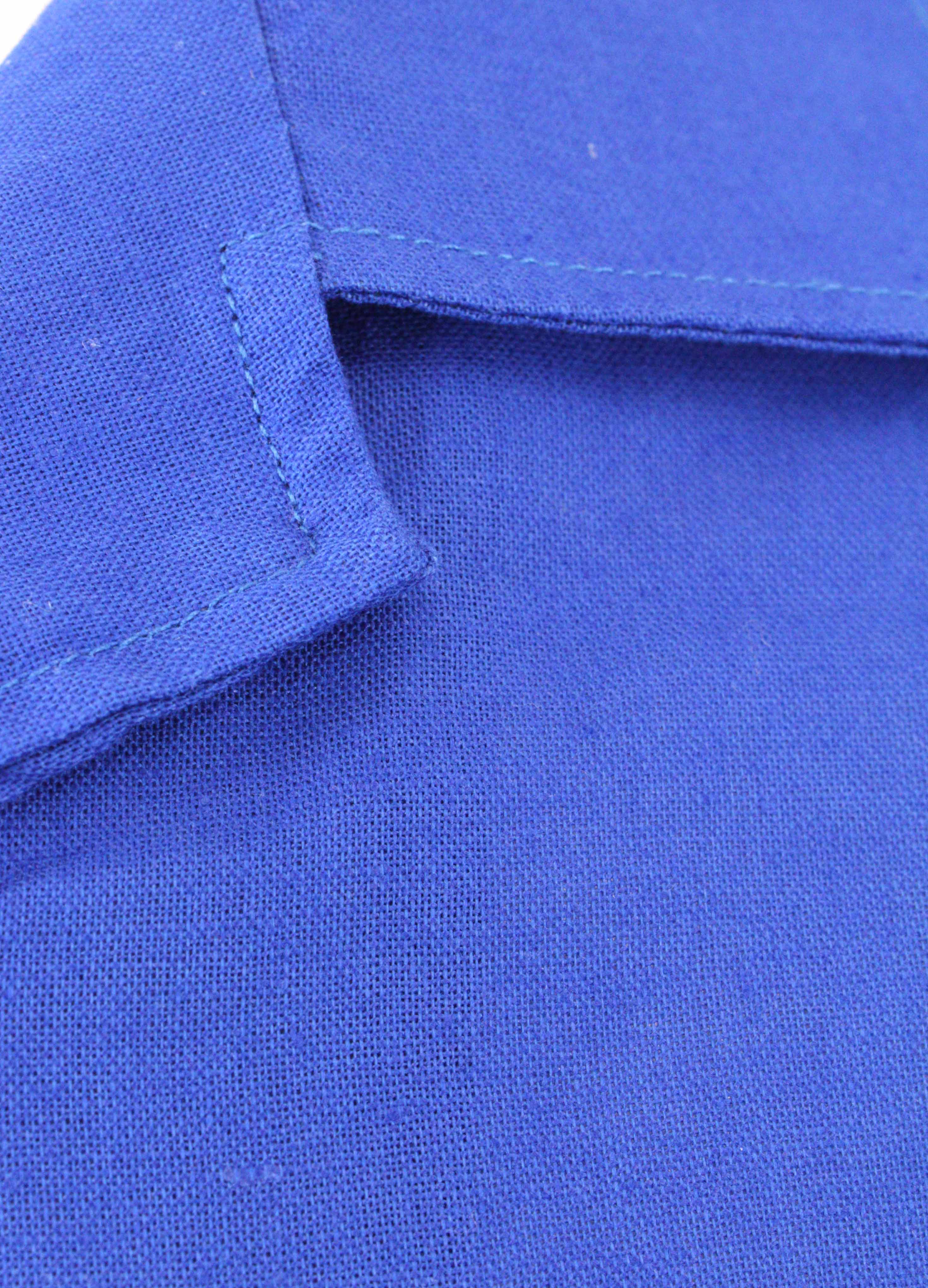 H2K COLLECTION/BSD,SOLID-PIJAMA COLLAR-BASIC-SETS-PCST100-ROYAL BLUE - Image 2