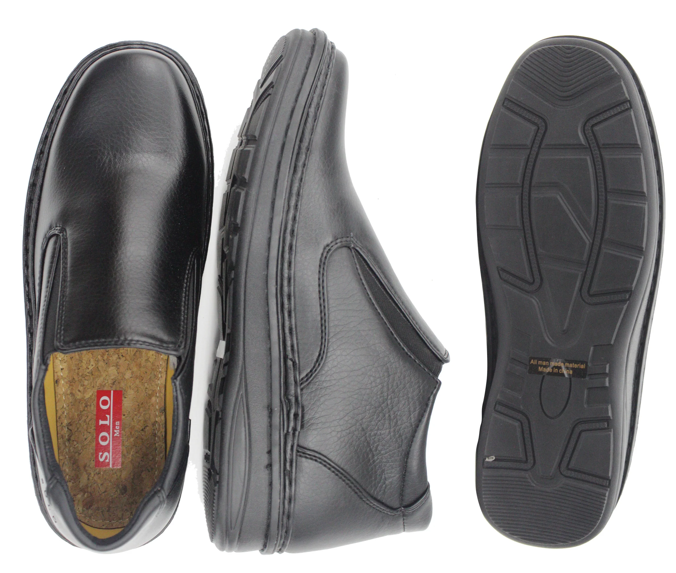 HENRY FERRERA,PLAIN TOE-SLIP ON-SHOES-VINTAGE-400-BLACK - Image 2