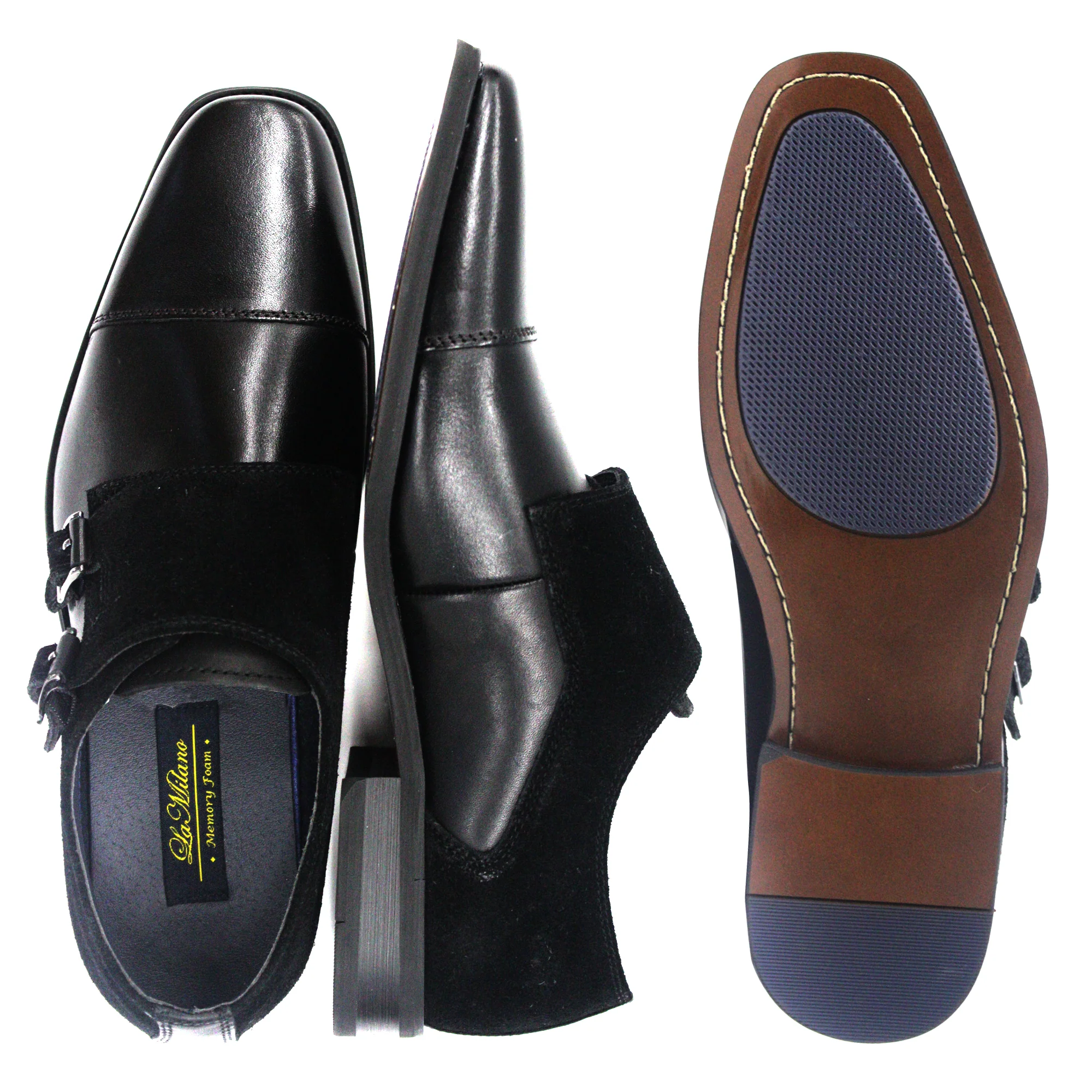 LA MILANO,CAP TOE-SLIP ON-SHOES-A11870-BLACK - Image 2