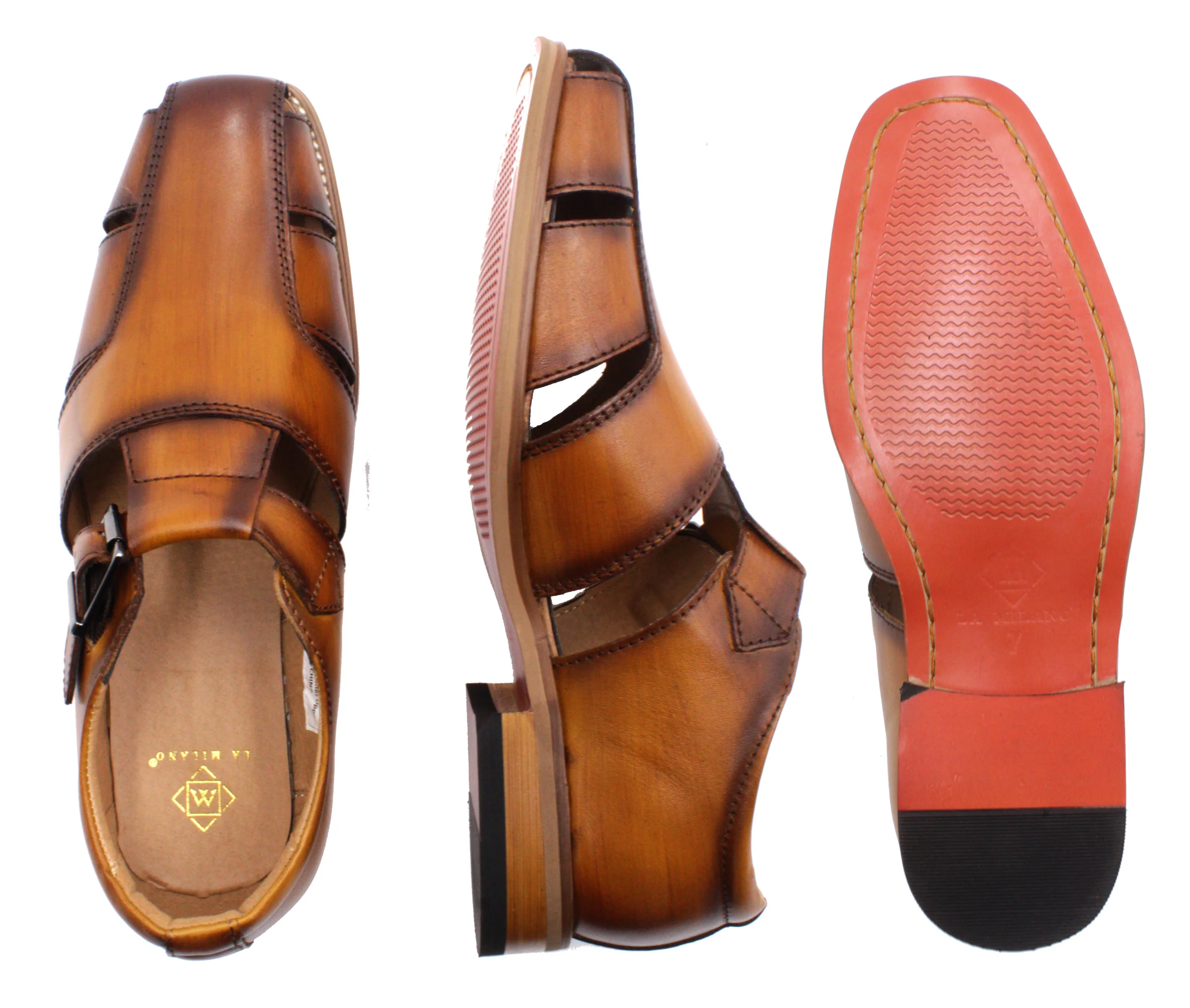 LA MILANO,FISHERMAN-CLOSED BACK-SAN-SHOES-A121198-TAN - Image 2