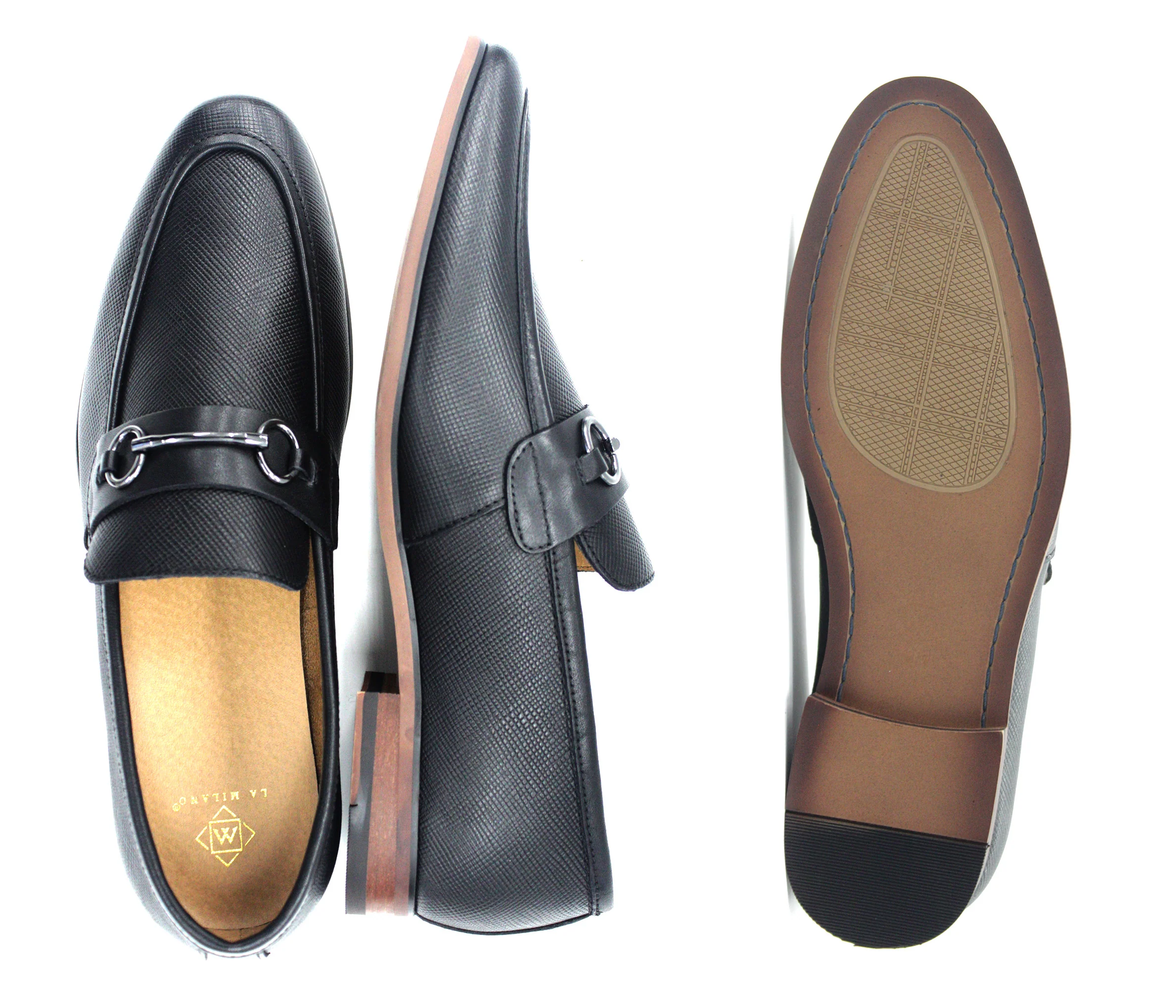 LA MILANO,MOC TOE-SLIP ON-SHOES-A120070-BLACK - Image 2