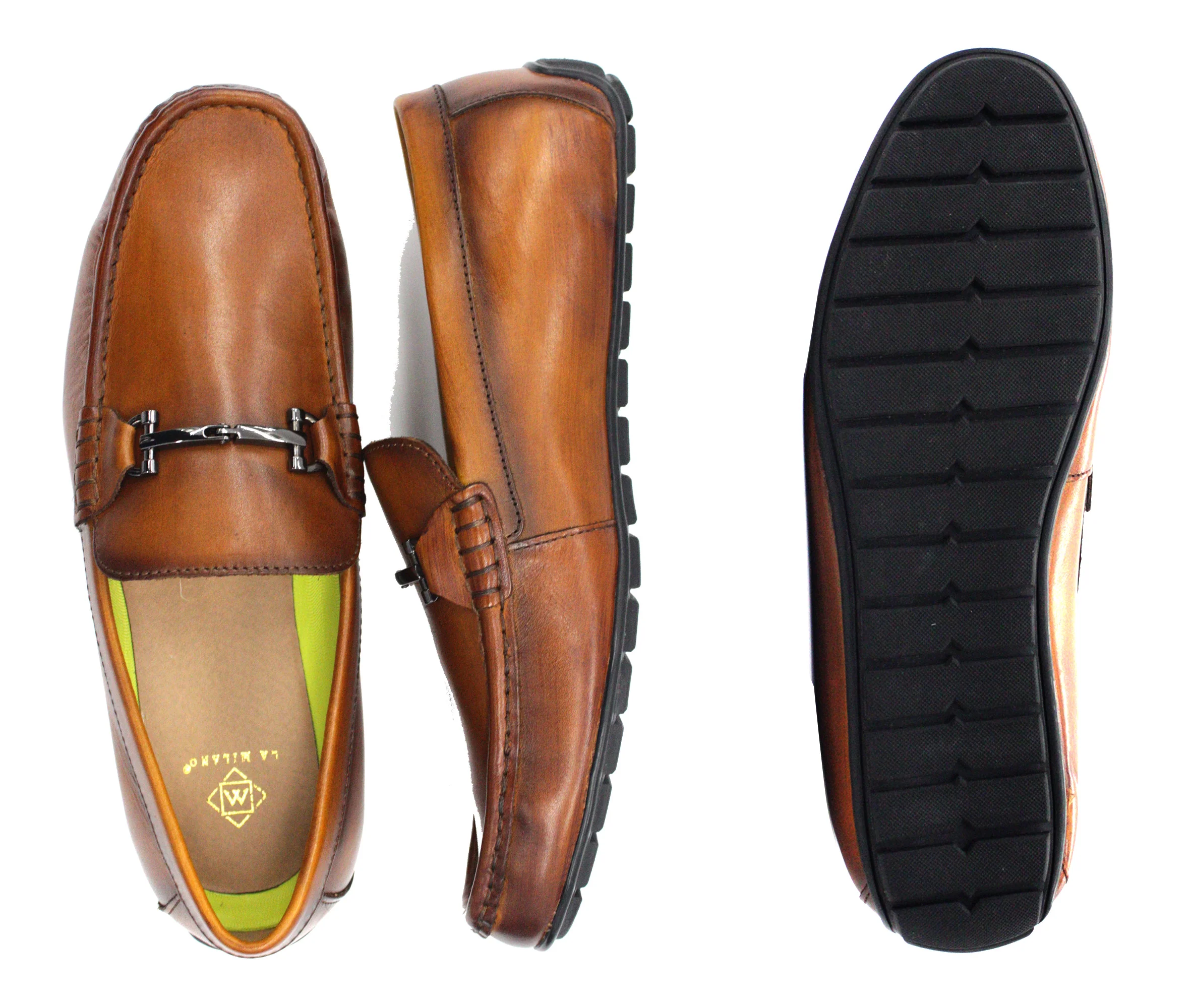 LA MILANO,MOC TOE-SLIP ON-SHOES-A120074-COGNAC - Image 2