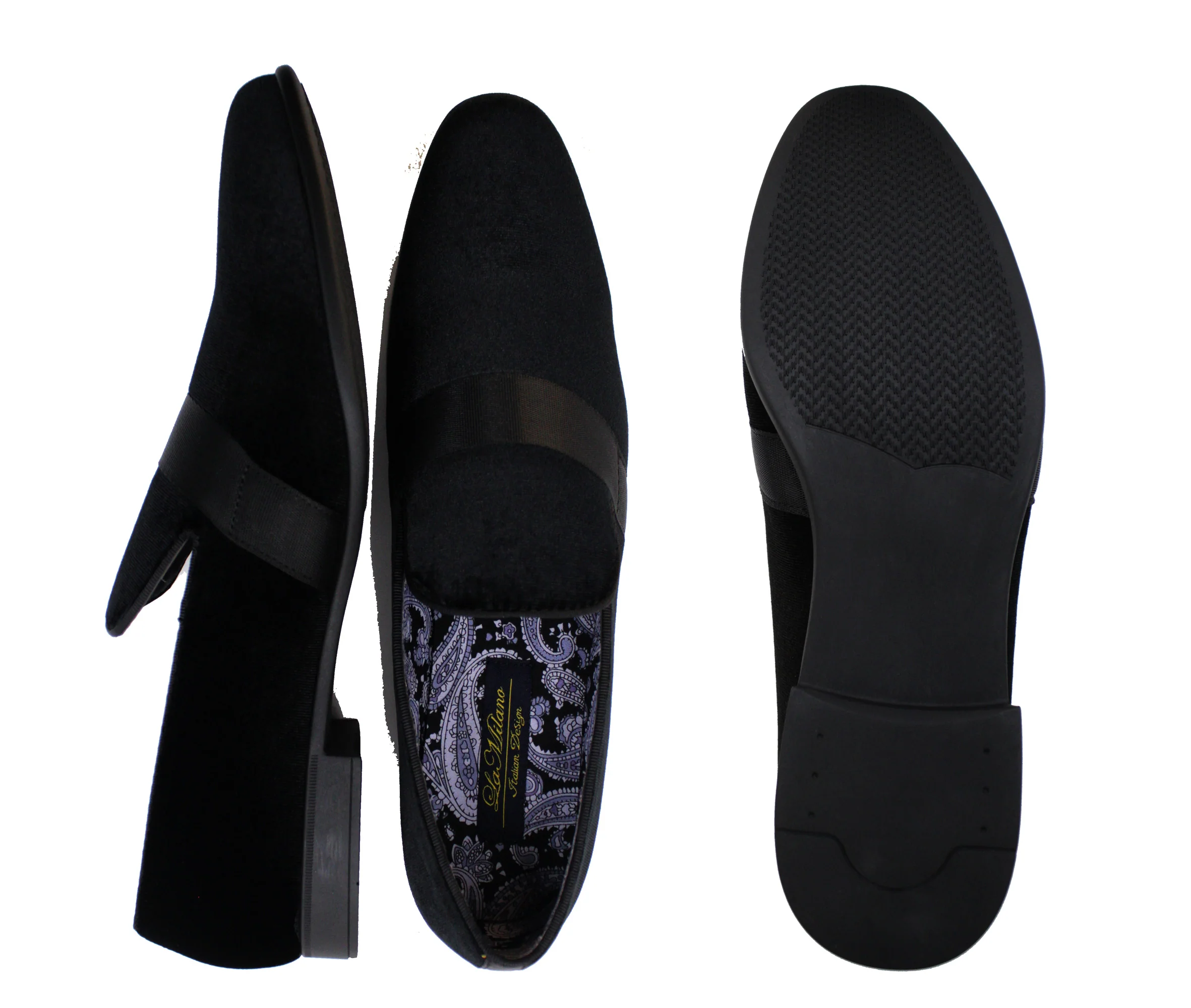 LA MILANO,PLAIN TOE-SLIP ON-SHOES-A12177-BLACK - Image 2