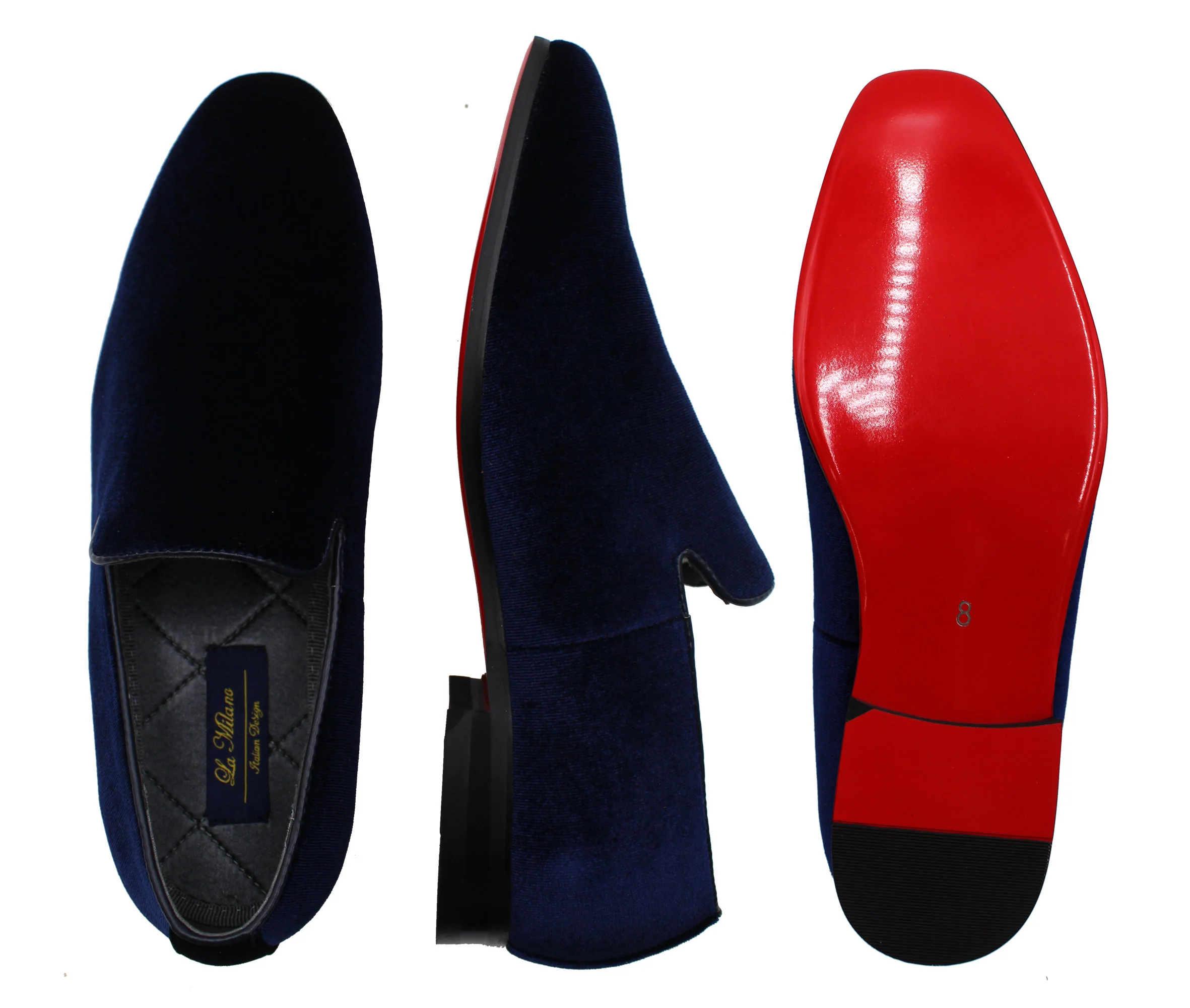 LA MILANO,PLAIN TOE-SLIP ON-SLF-SHOES-A11907-NAVY - Image 2
