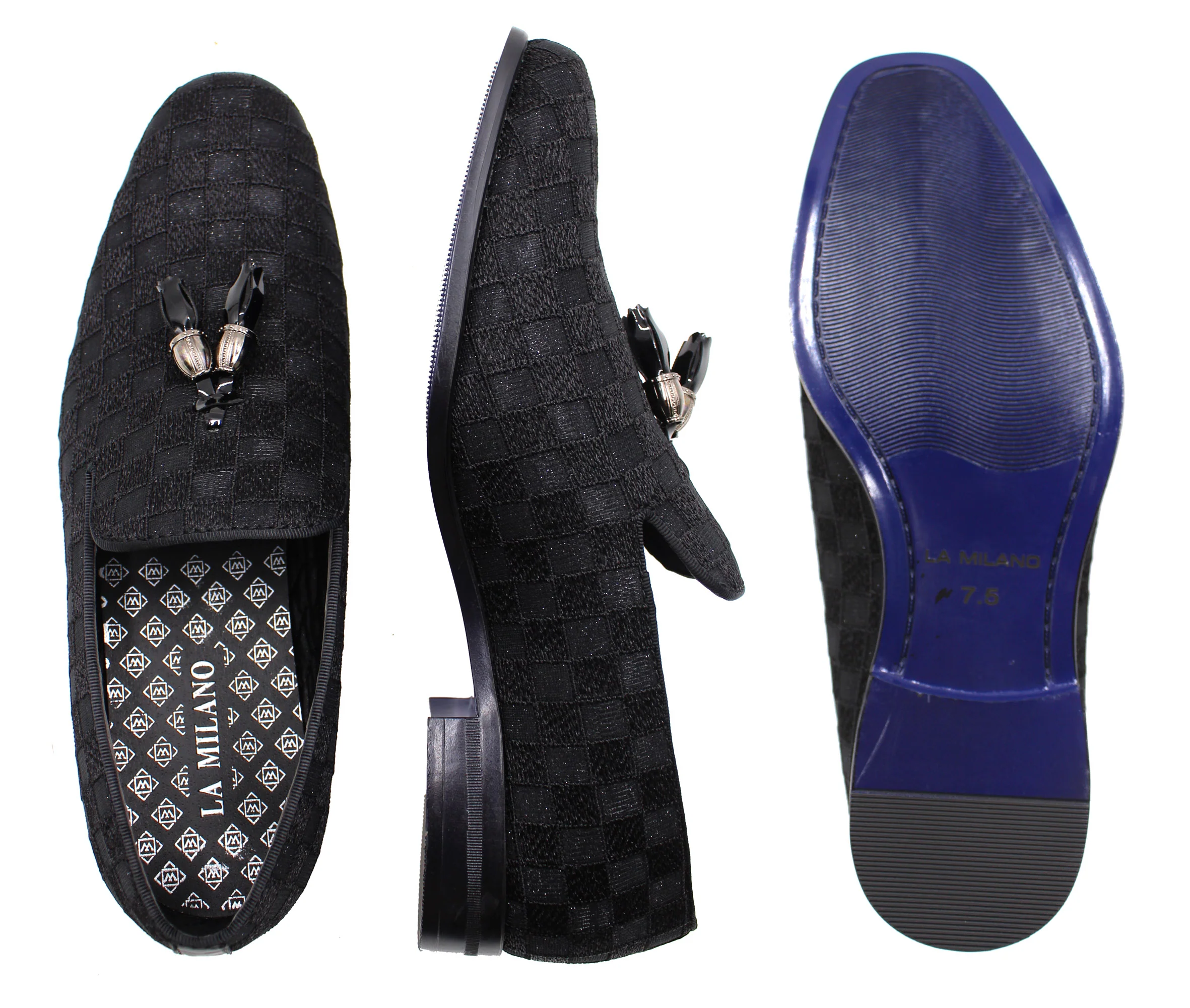 LA MILANO,PLAIN TOE-SLIP ON-SLF-SHOES-A122506-BLACK - Image 2
