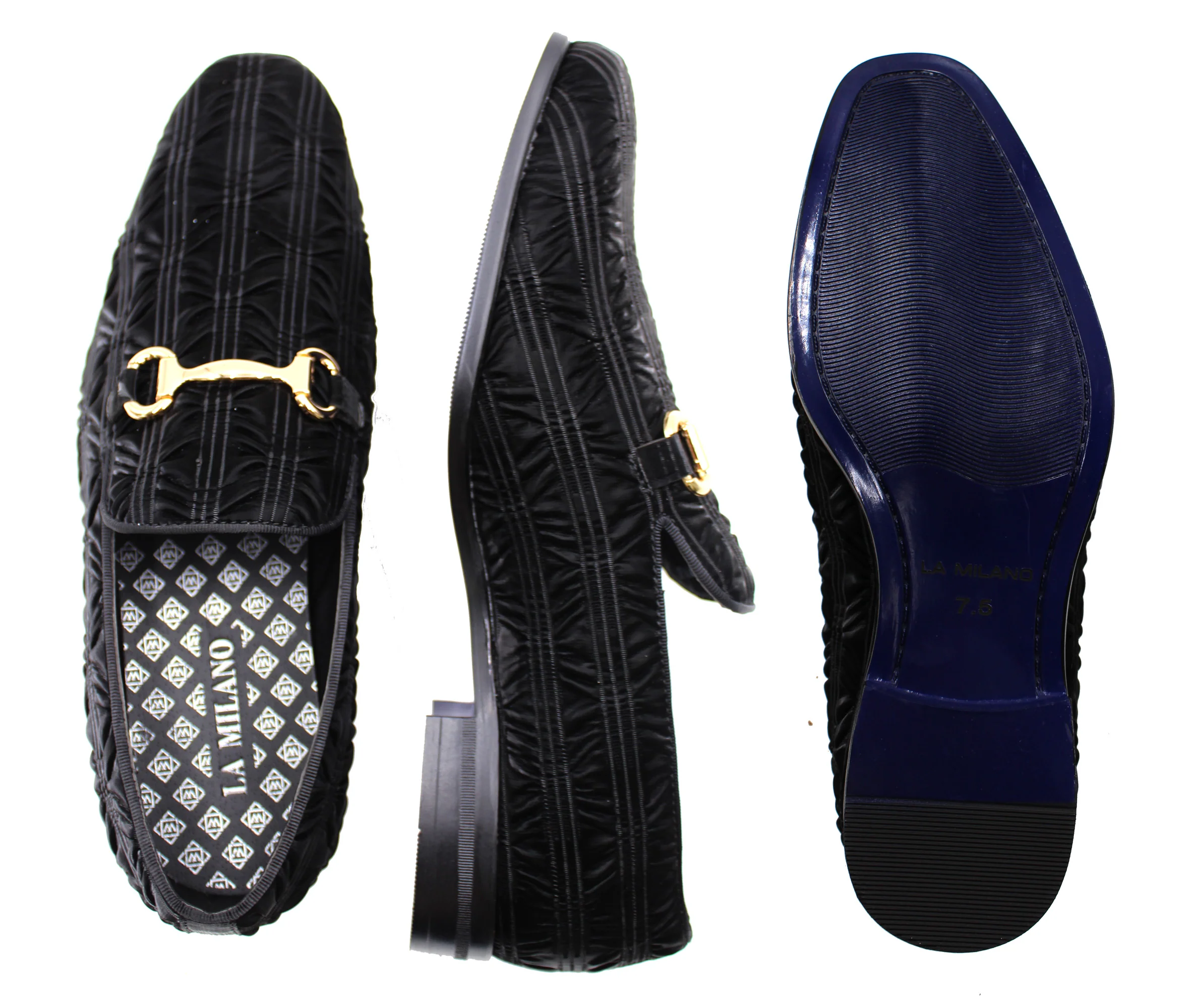 LA MILANO,PLAIN TOE-SLIP ON-SLF-SHOES-A122507-BLACK - Image 2