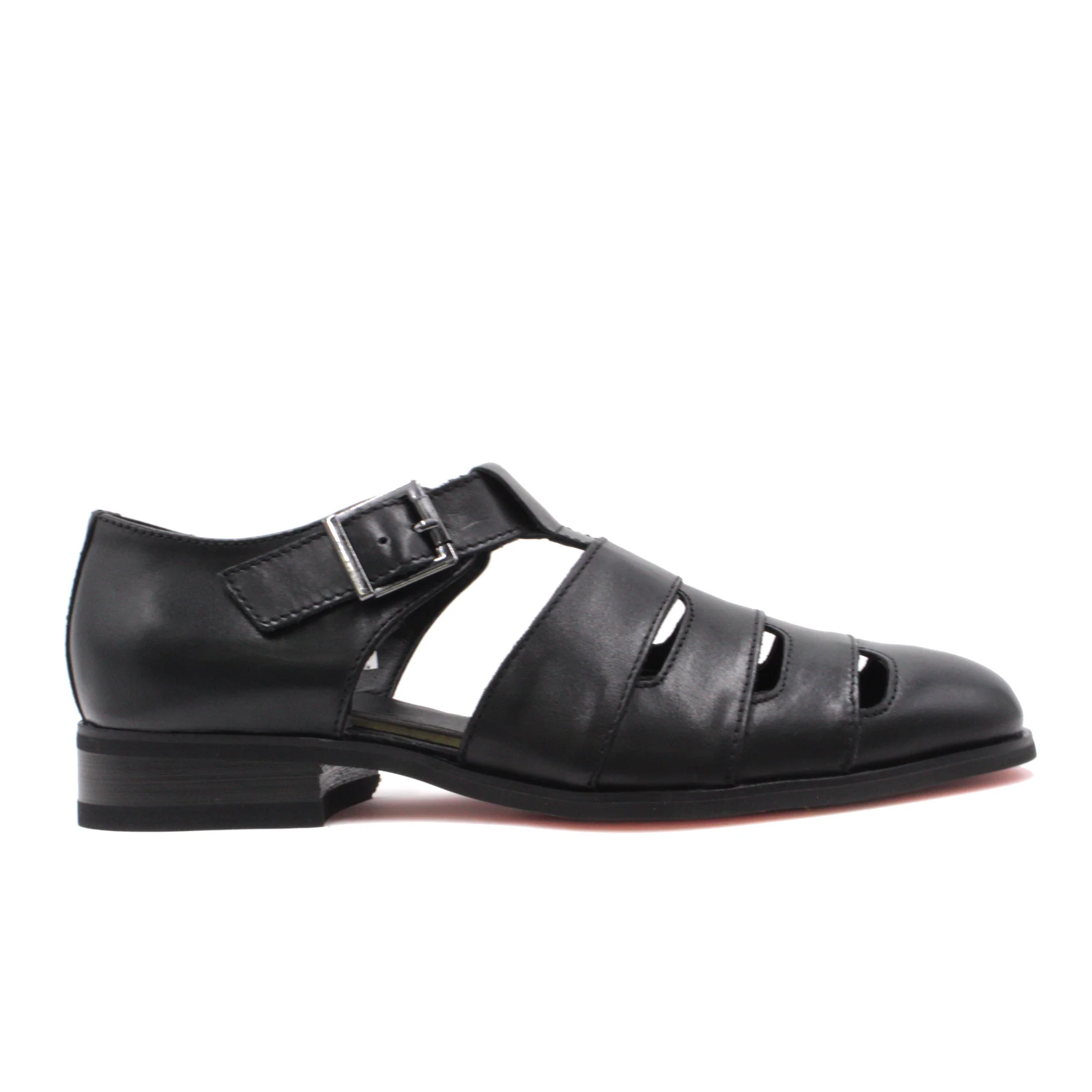 LA MILANO,SHARK WINDOW-CLOSED BACK-SAN-SHOES-A121229-BLACK