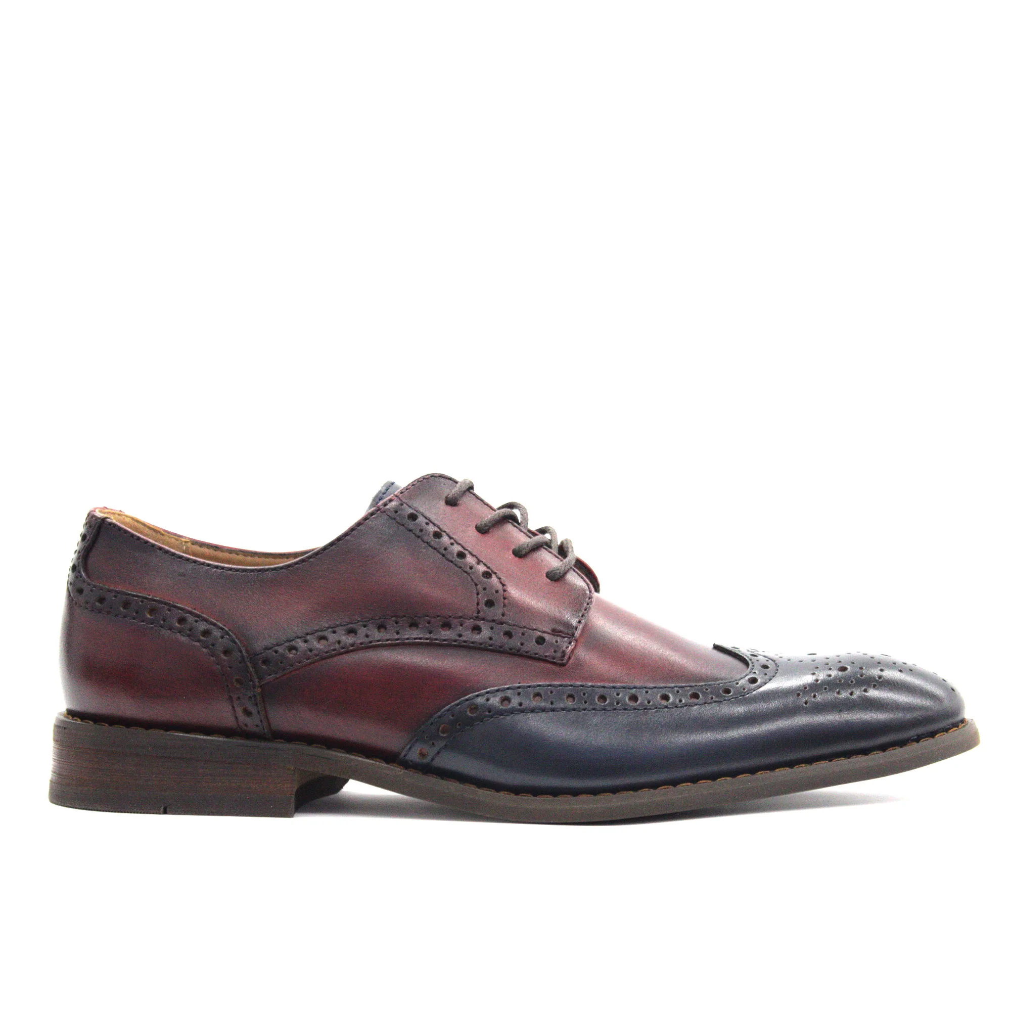 LA MILANO,Z-LACE UP-SHOES-A120038-BURG/NAVY