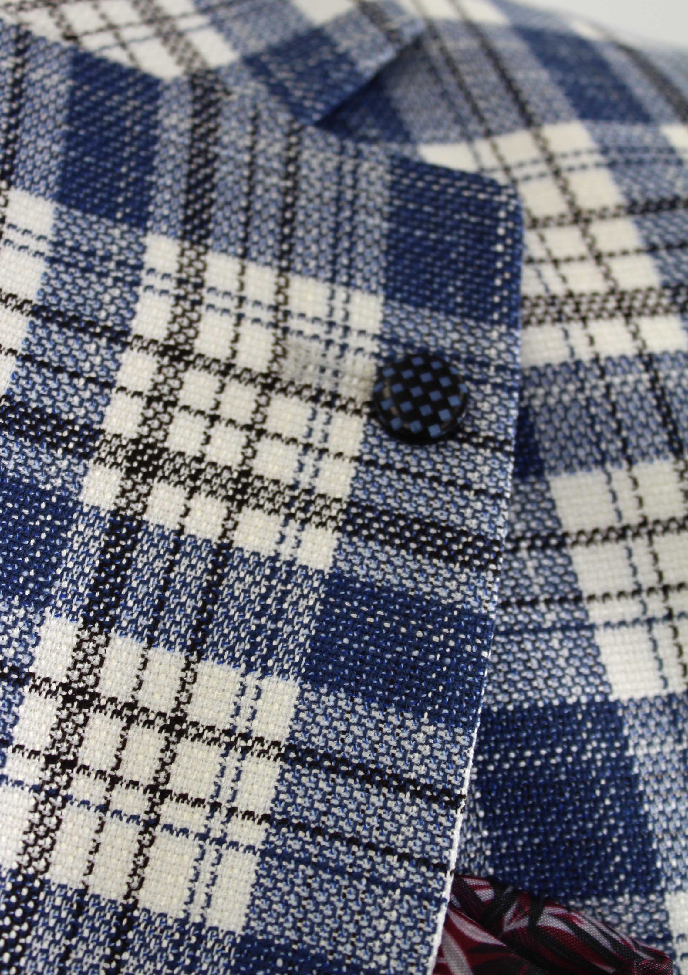 MEHMET,PLAID-2BT NOTCH-CONTEMPORARY-JACKETS-PB-B238-BLUE - Image 2