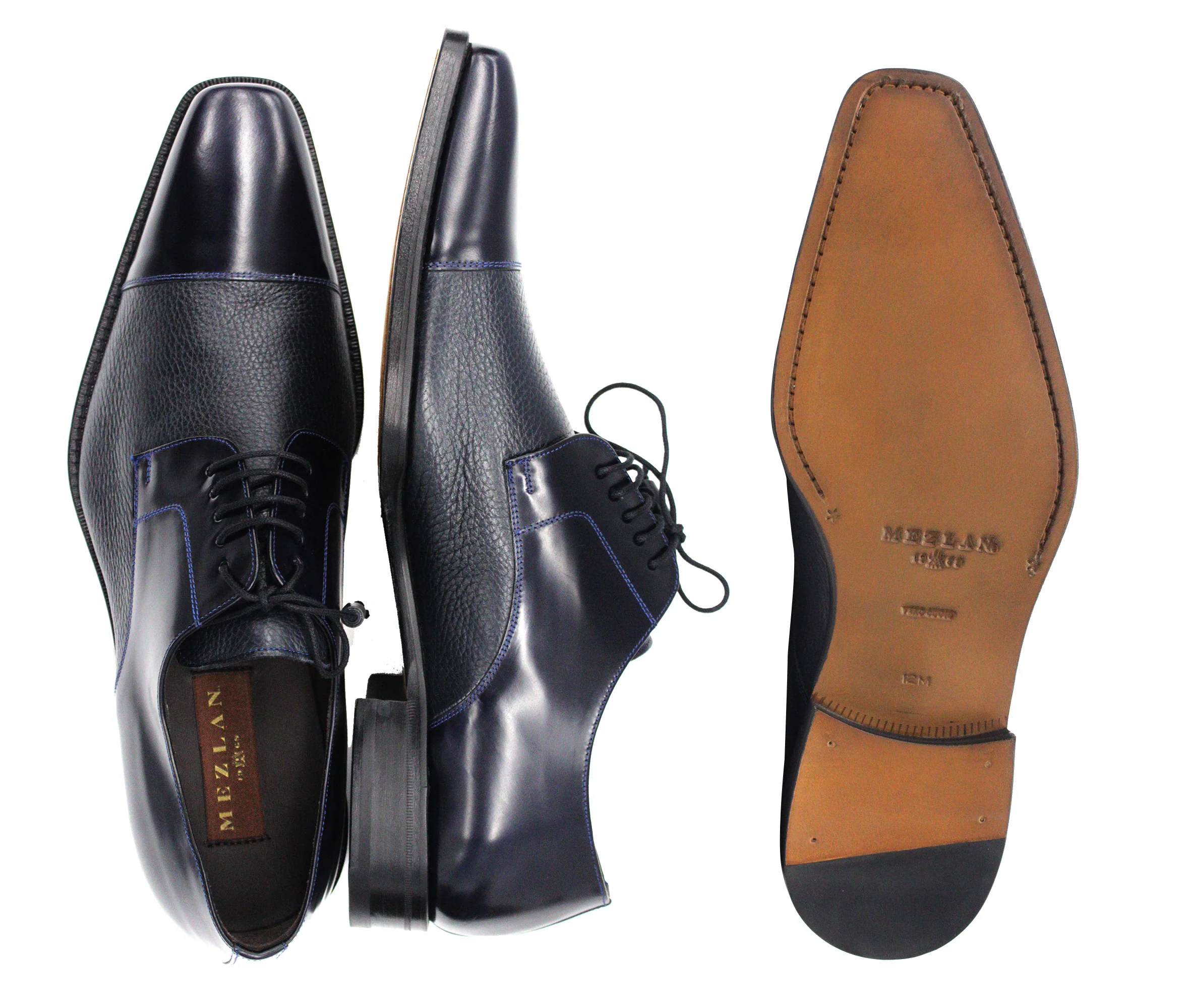 MEZLAN,CAP TOE-LACE UP-SHOES-SOKA-15089-BLUE - Image 2