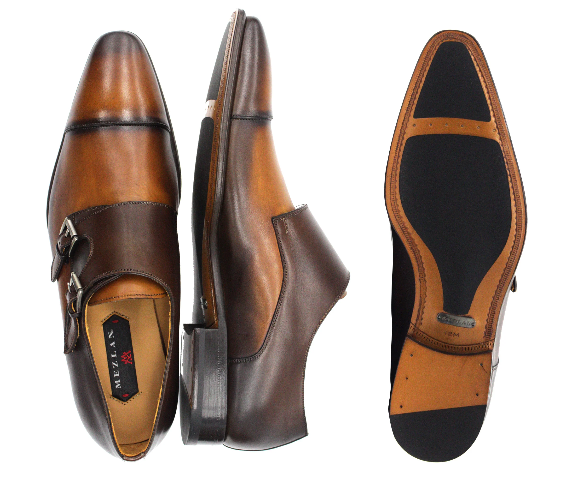 MEZLAN,CAP TOE-SLIP ON-SHOES-BARDEM-8979-TAN/BROWN - Image 2