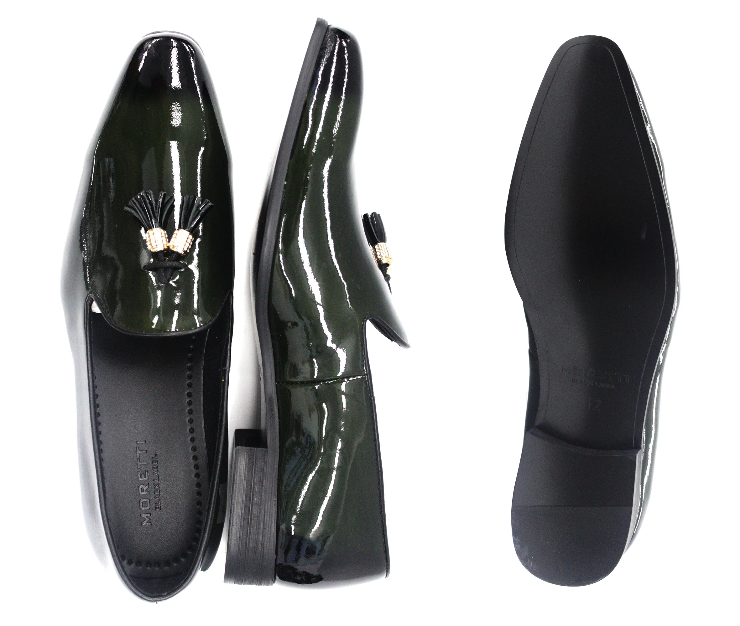 MORETTI,PLAIN TOE-SLIP ON-SHOES-M31847-OLIVE - Image 2