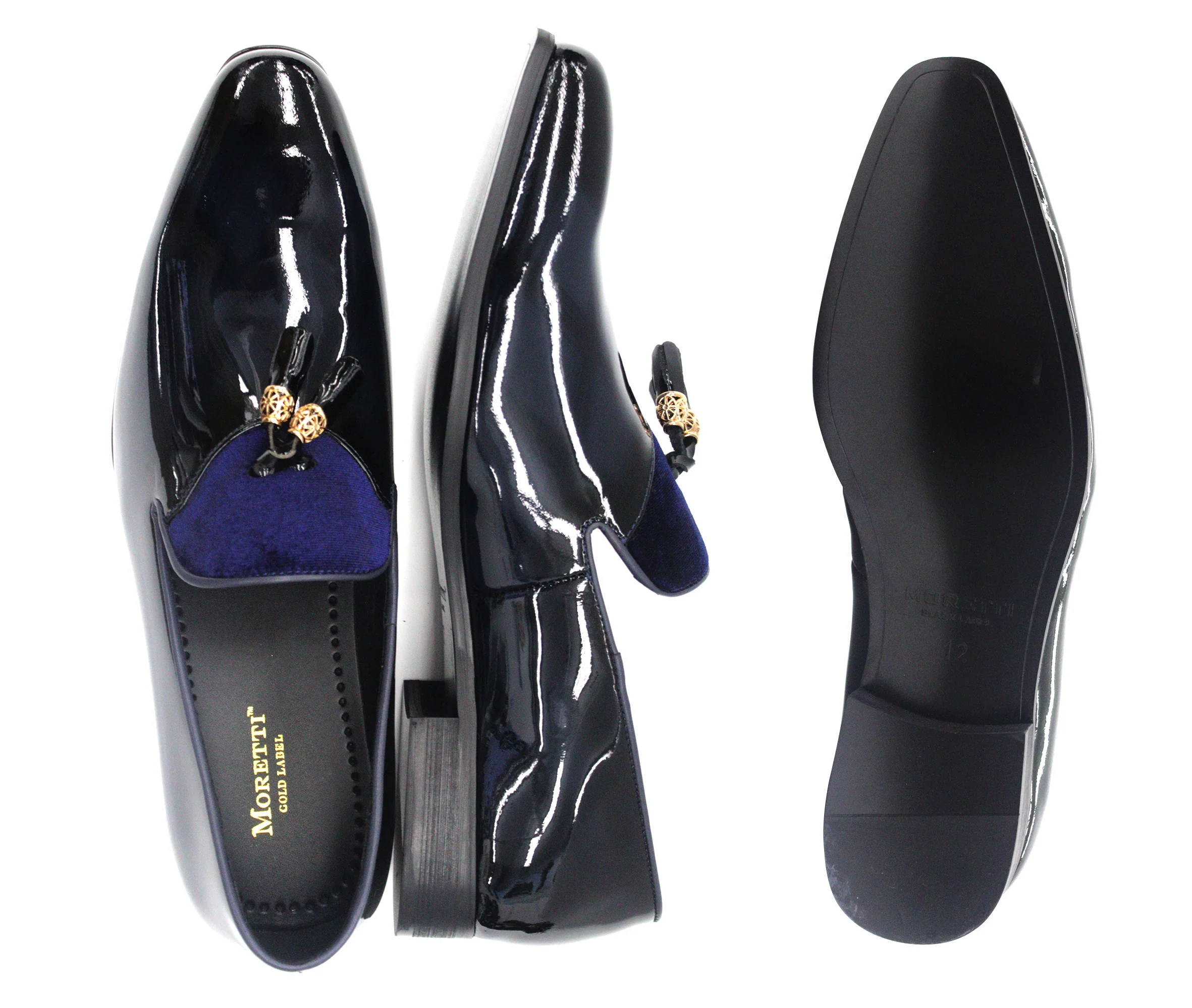MORETTI,PLAIN TOE-SLIP ON-SHOES-M31989-NAVY - Image 2