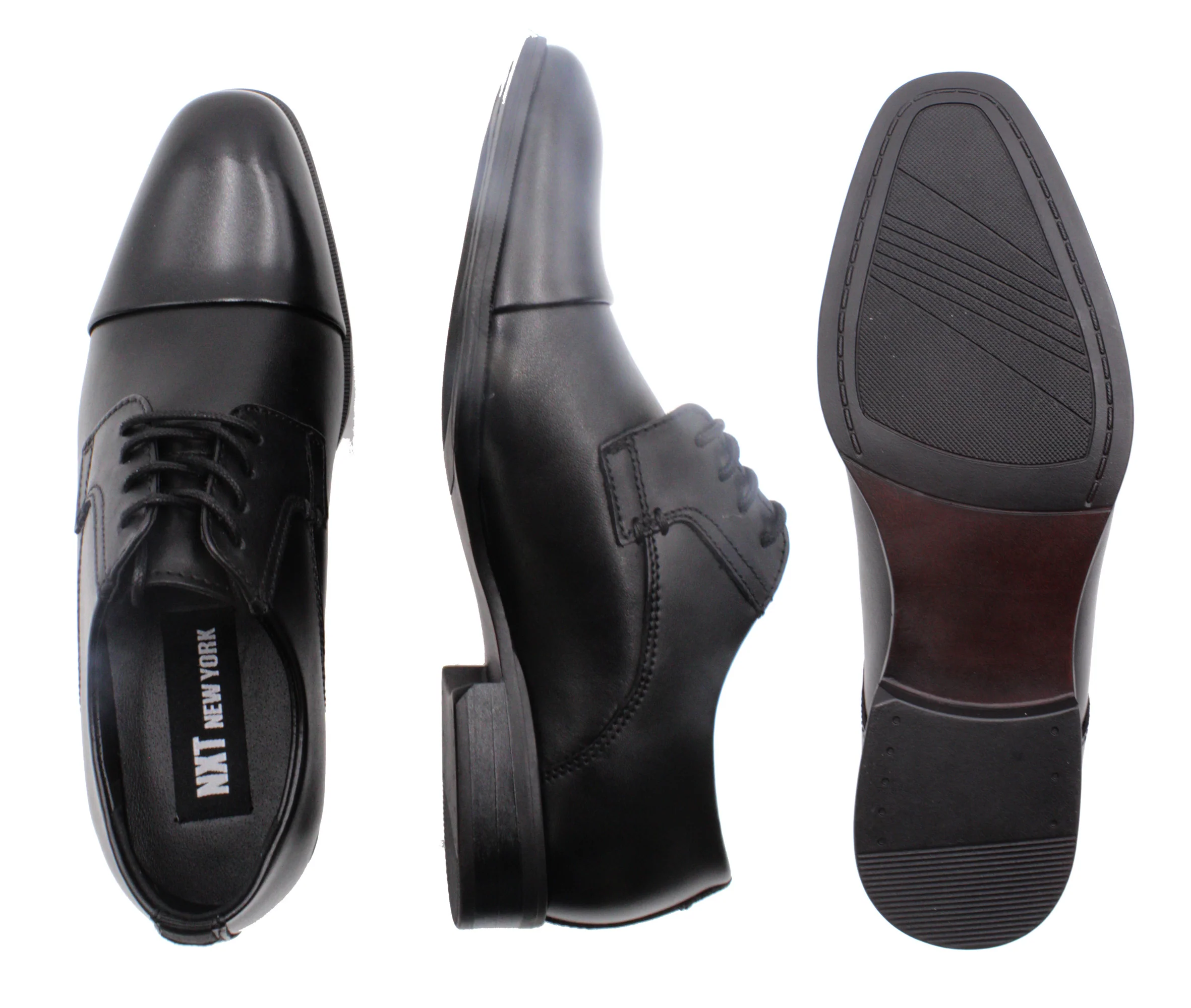 NXT,CAP TOE-LACE UP-BAS-SHOES-N221701-BLACK - Image 2