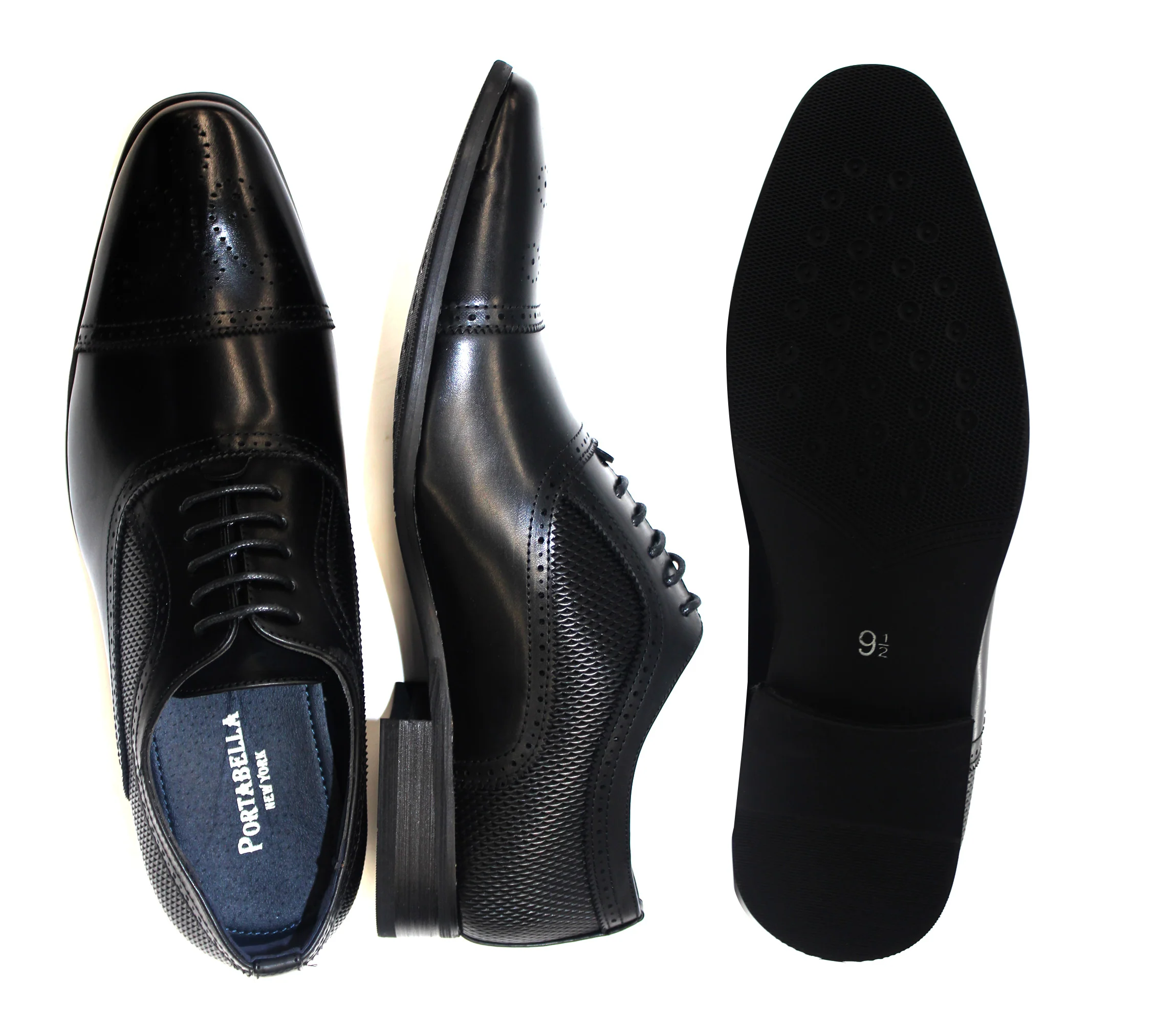Portabella,CAP TOE-LACE UP-SHOES-5624-BLACK - Image 2
