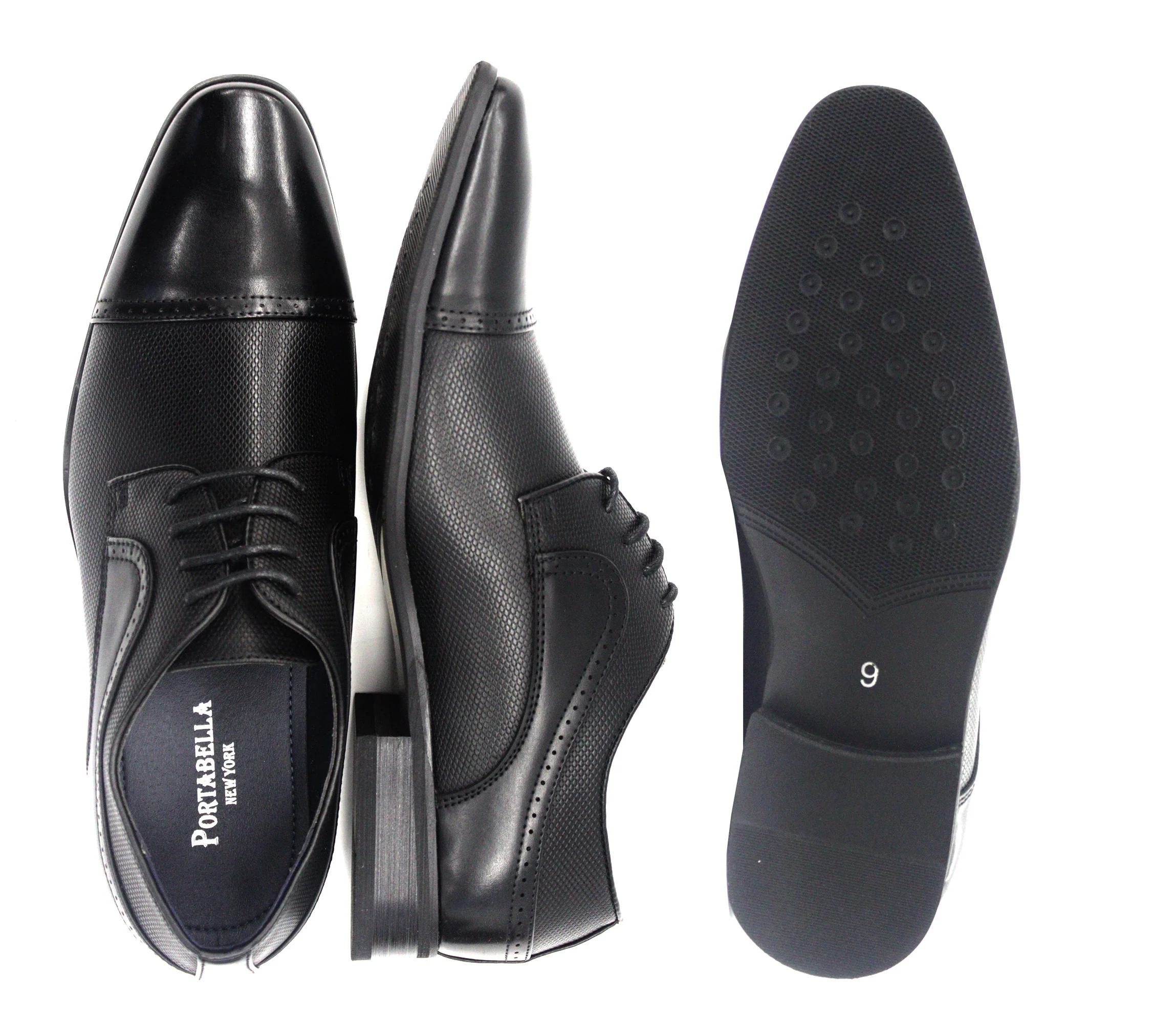 Portabella,CAP TOE-LACE UP-SHOES-5625-BLACK - Image 2