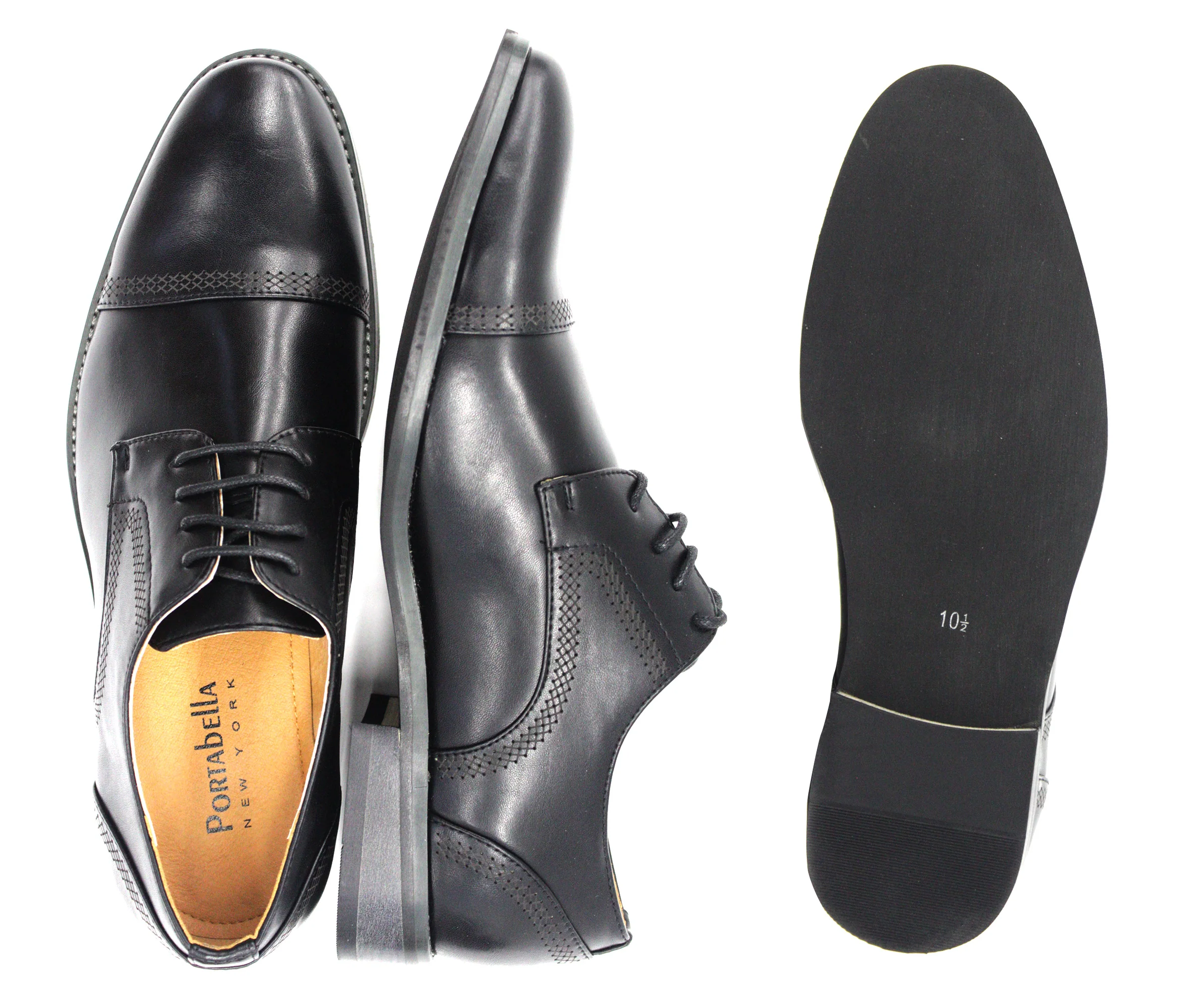Portabella,CAP TOE-LACE UP-SHOES-G61069-133-BLACK - Image 2