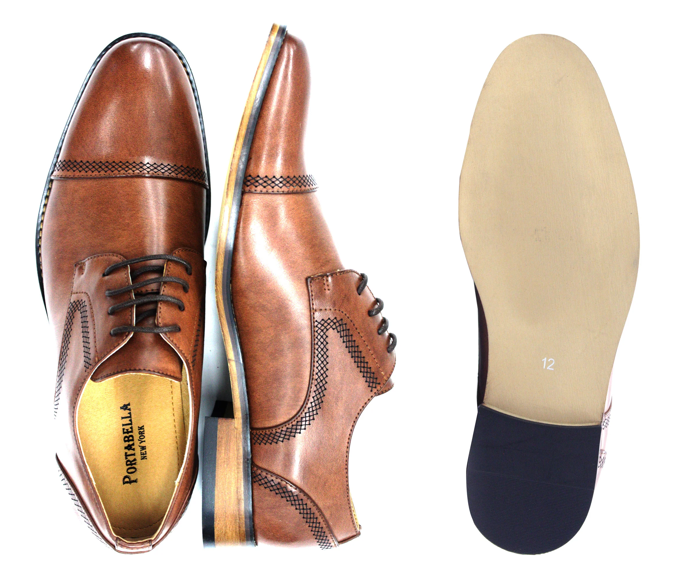 Portabella,CAP TOE-LACE UP-SHOES-G61069-133-BROWN - Image 2