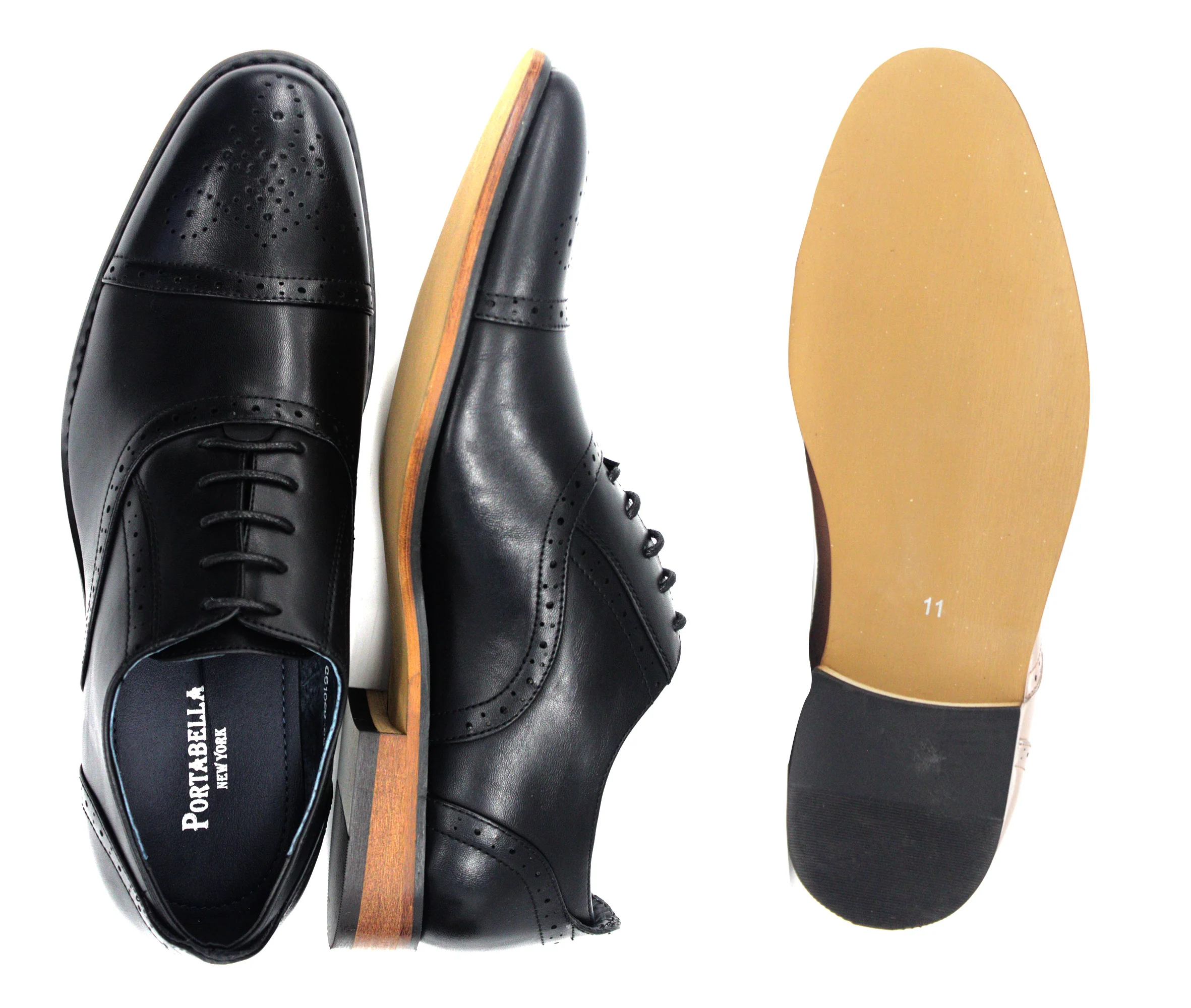 Portabella,CAP TOE-LACE UP-SHOES-G61069-25-BLACK - Image 2