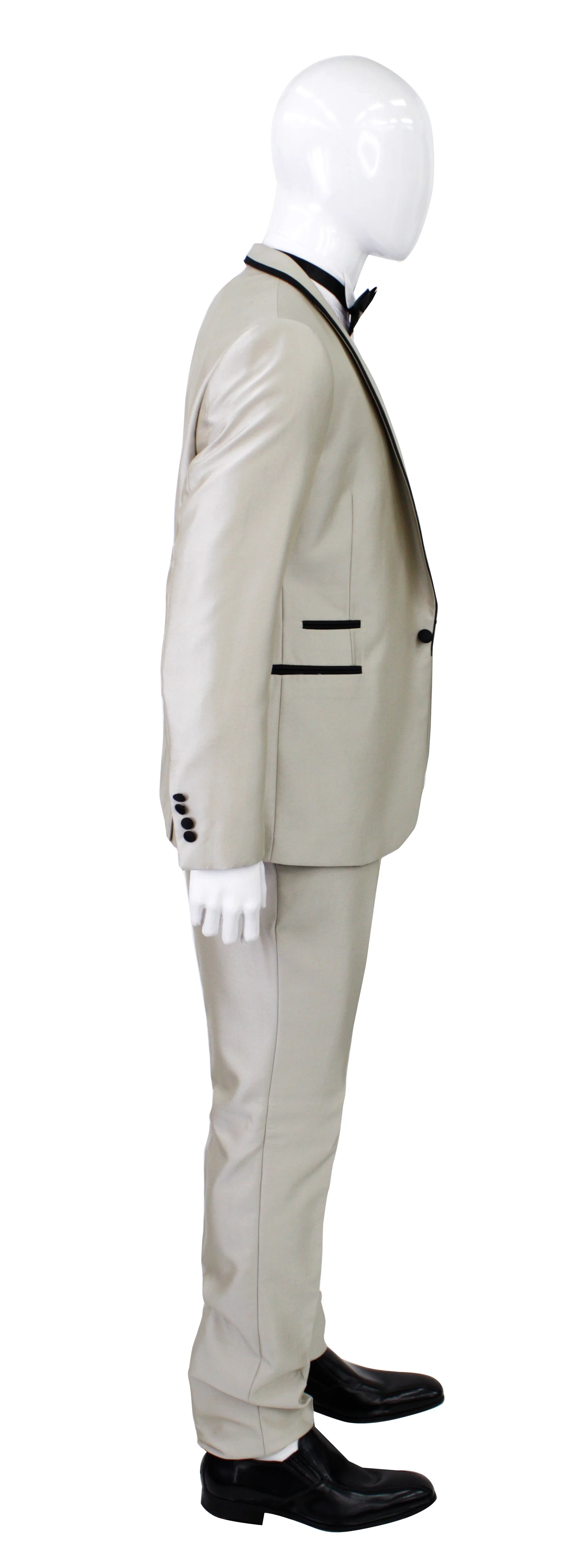 Portabella,COMPOSE-1 BUTTON VEST-TUXEDO SUITS-TUX900-CHAMPAGNE - Image 4