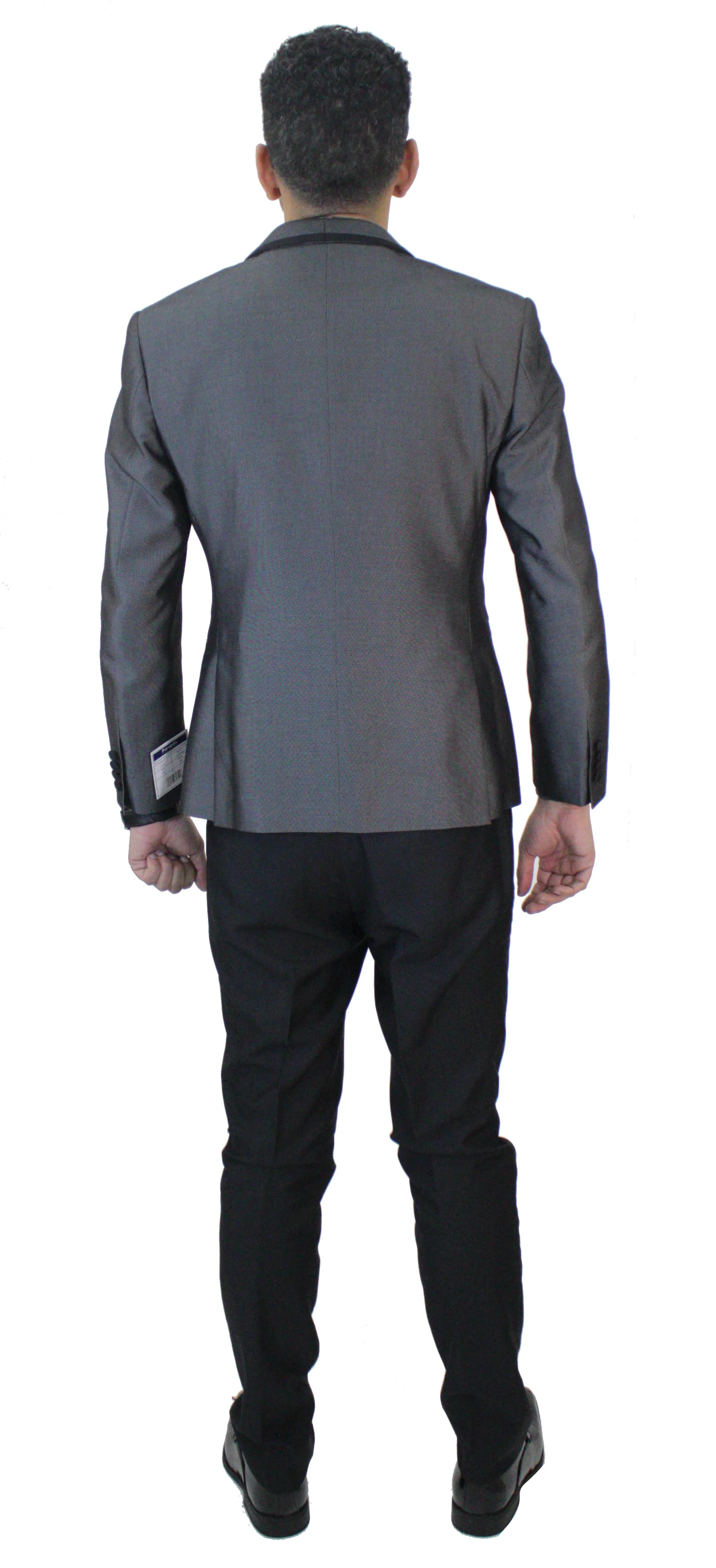 Portabella,COMPOSE-1 BUTTON VEST-TUXEDO SUITS-TUX900-CHARCOAL - Image 4
