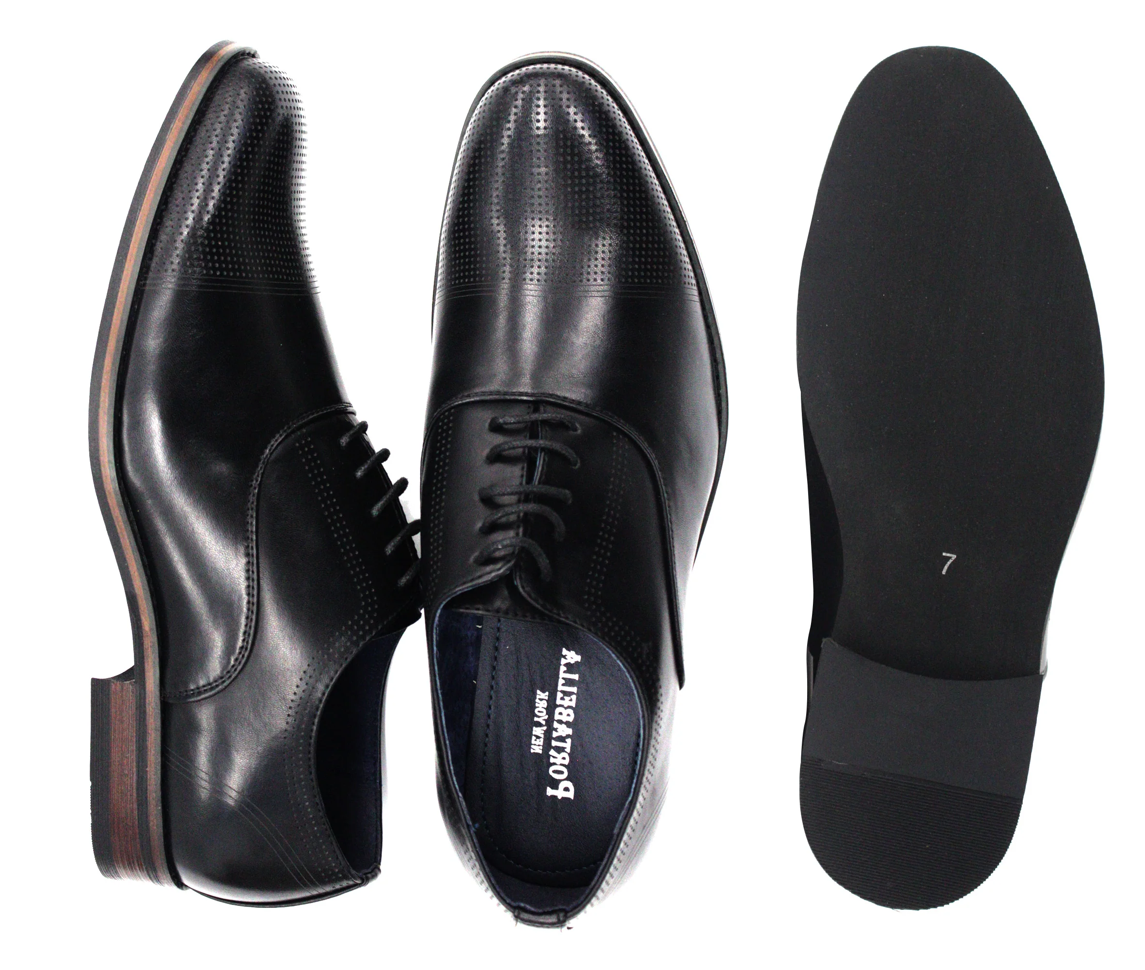 Portabella,PLAIN TOE-LACE UP-SHOES-F68190-3-BLACK - Image 2