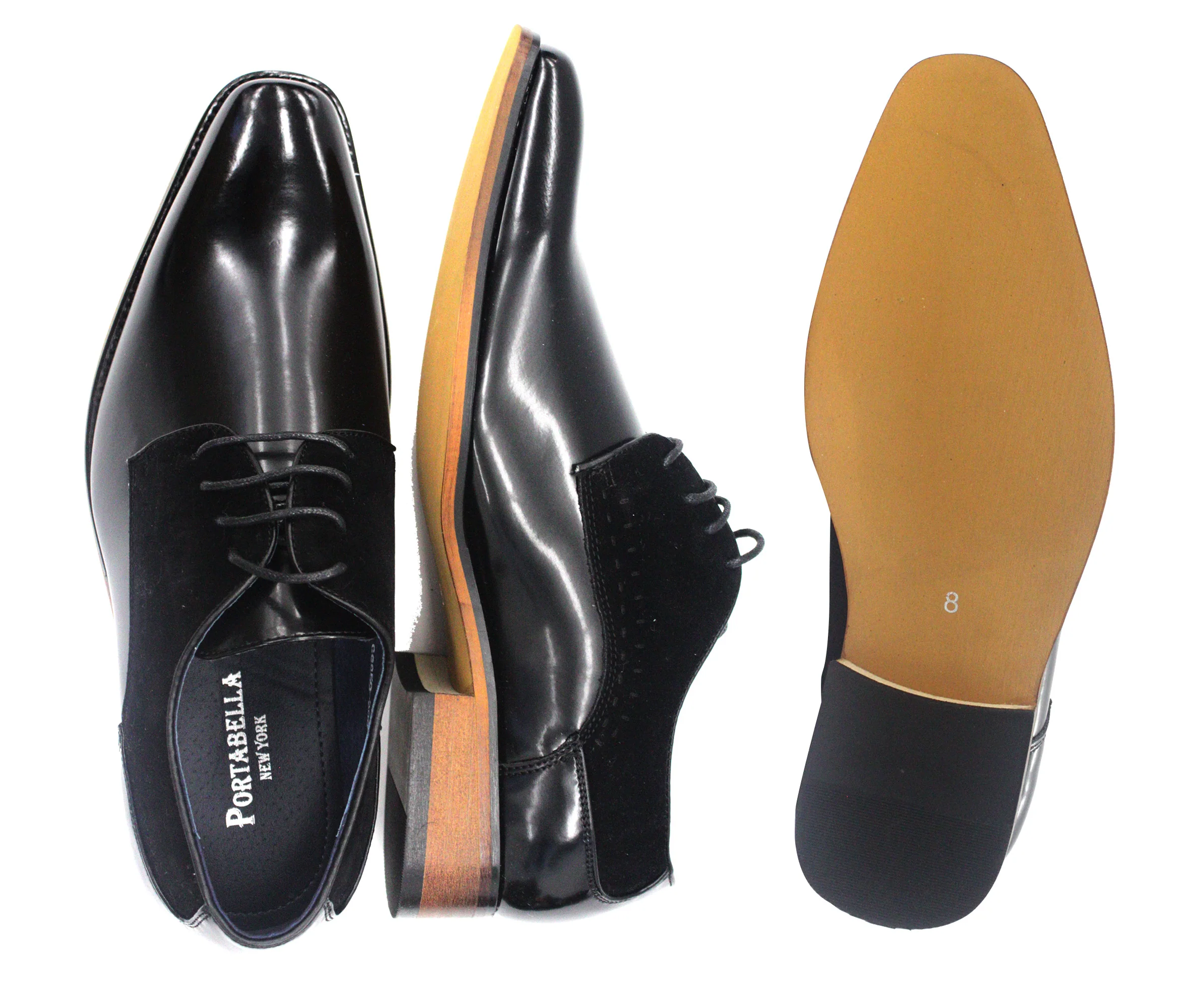 Portabella,PLAIN TOE-LACE UP-SHOES-G6859-399-BLK/BLK - Image 2