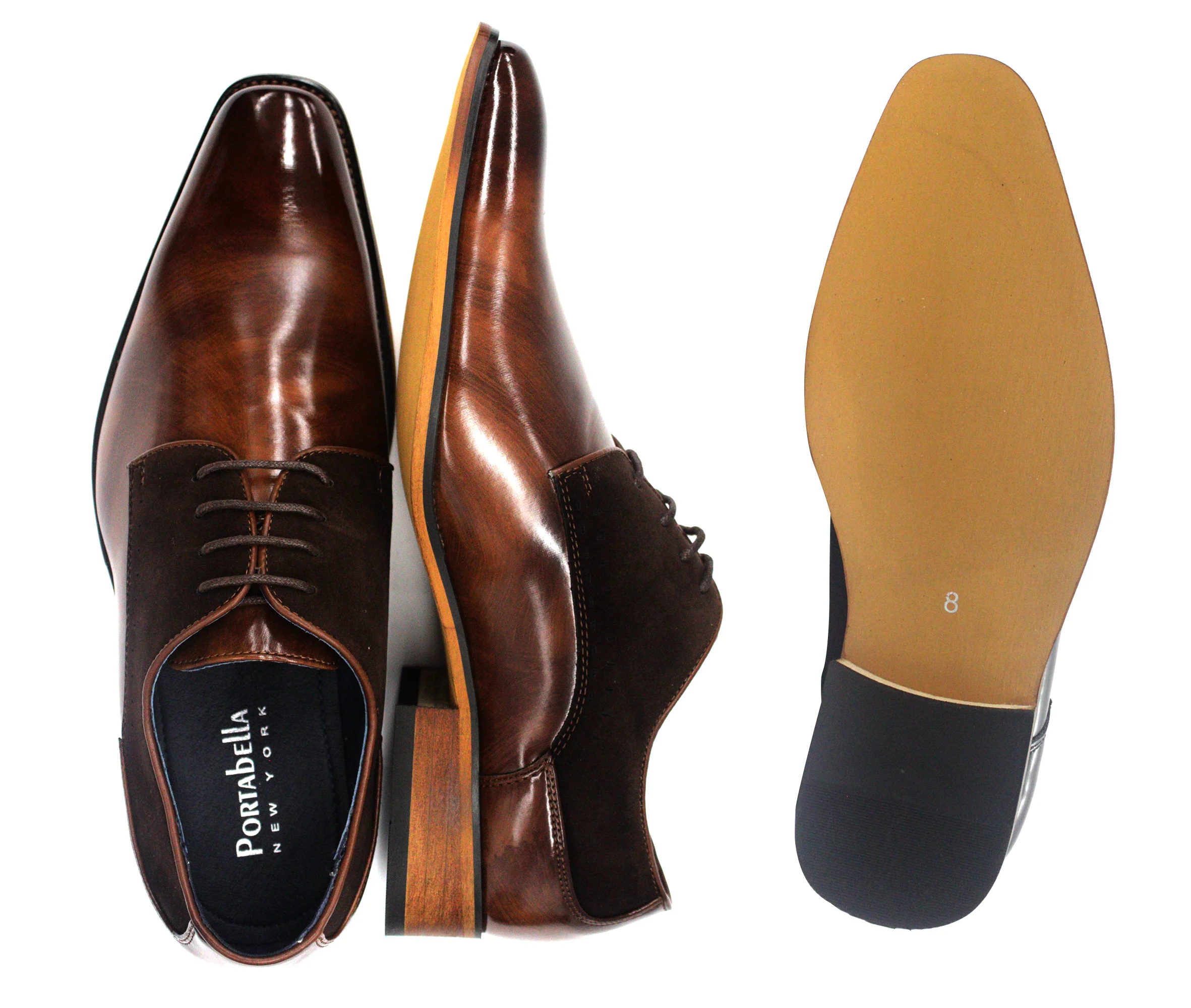Portabella,PLAIN TOE-LACE UP-SHOES-G6859-399-BRO/ D.BROW - Image 2