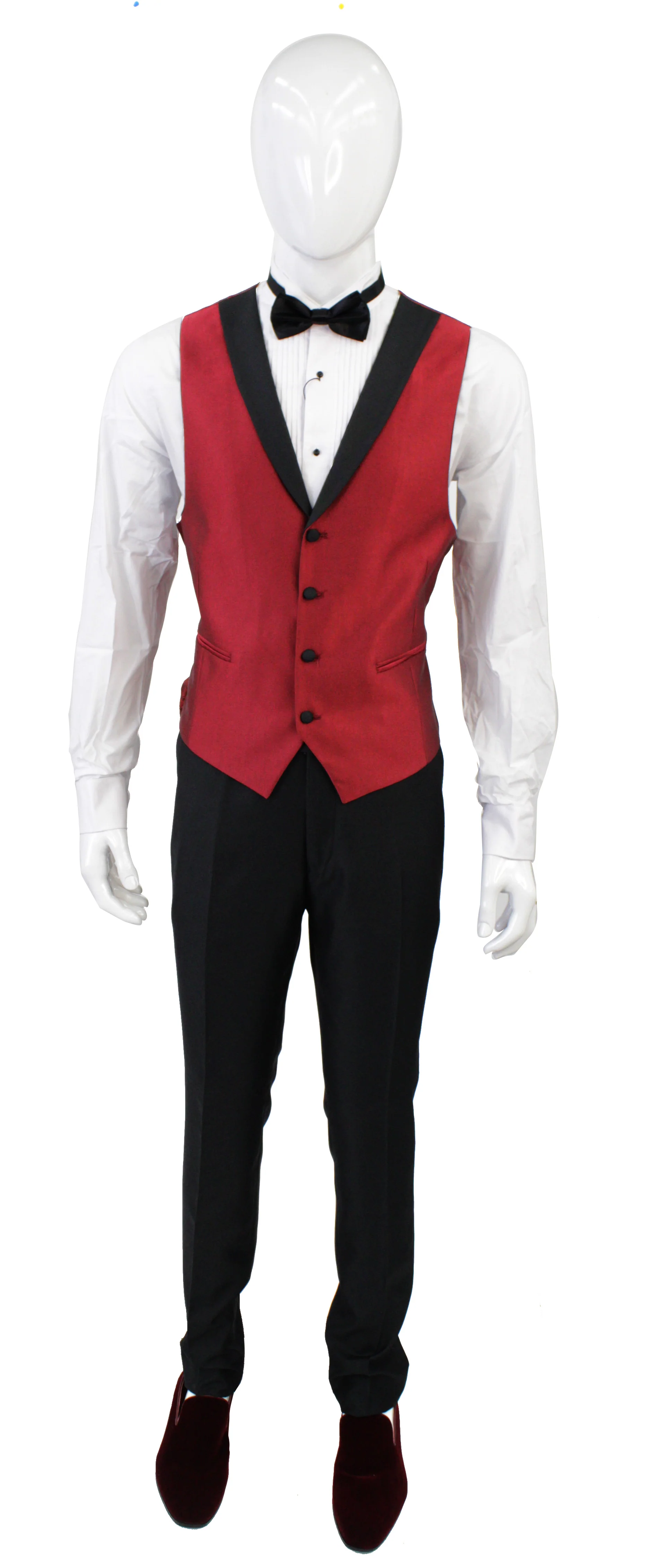 Portabella,SOLID-1BSHAWLV-TUXEDO SUITS-TUX300-BURGUNDY - Image 3