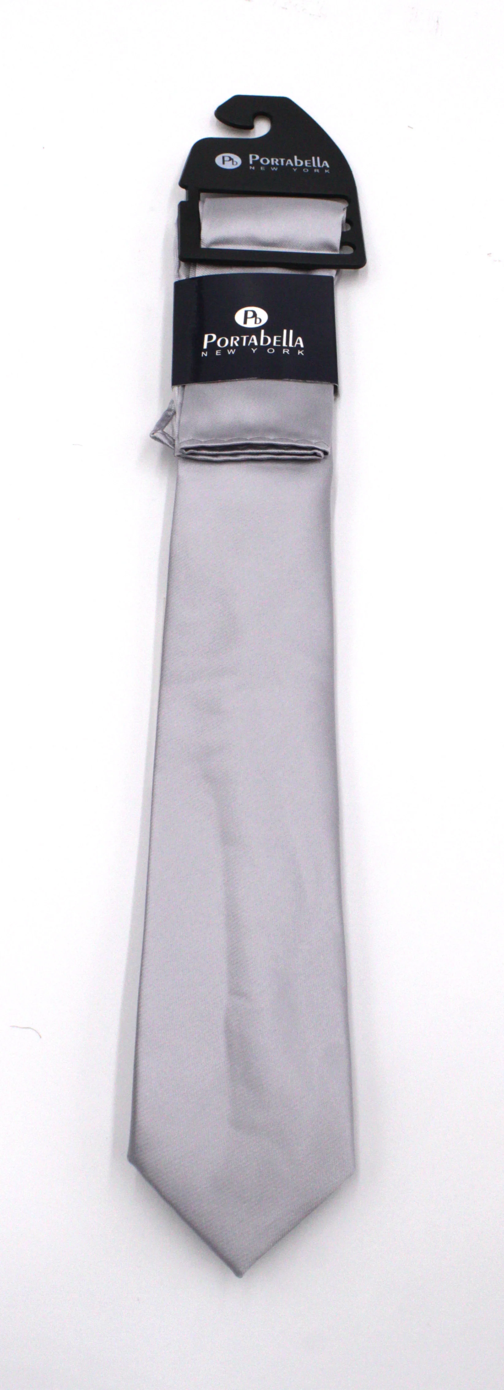 PORTABELLA,SOLID---NECKWEAR-SOLID TIE-SILVER - Image 2