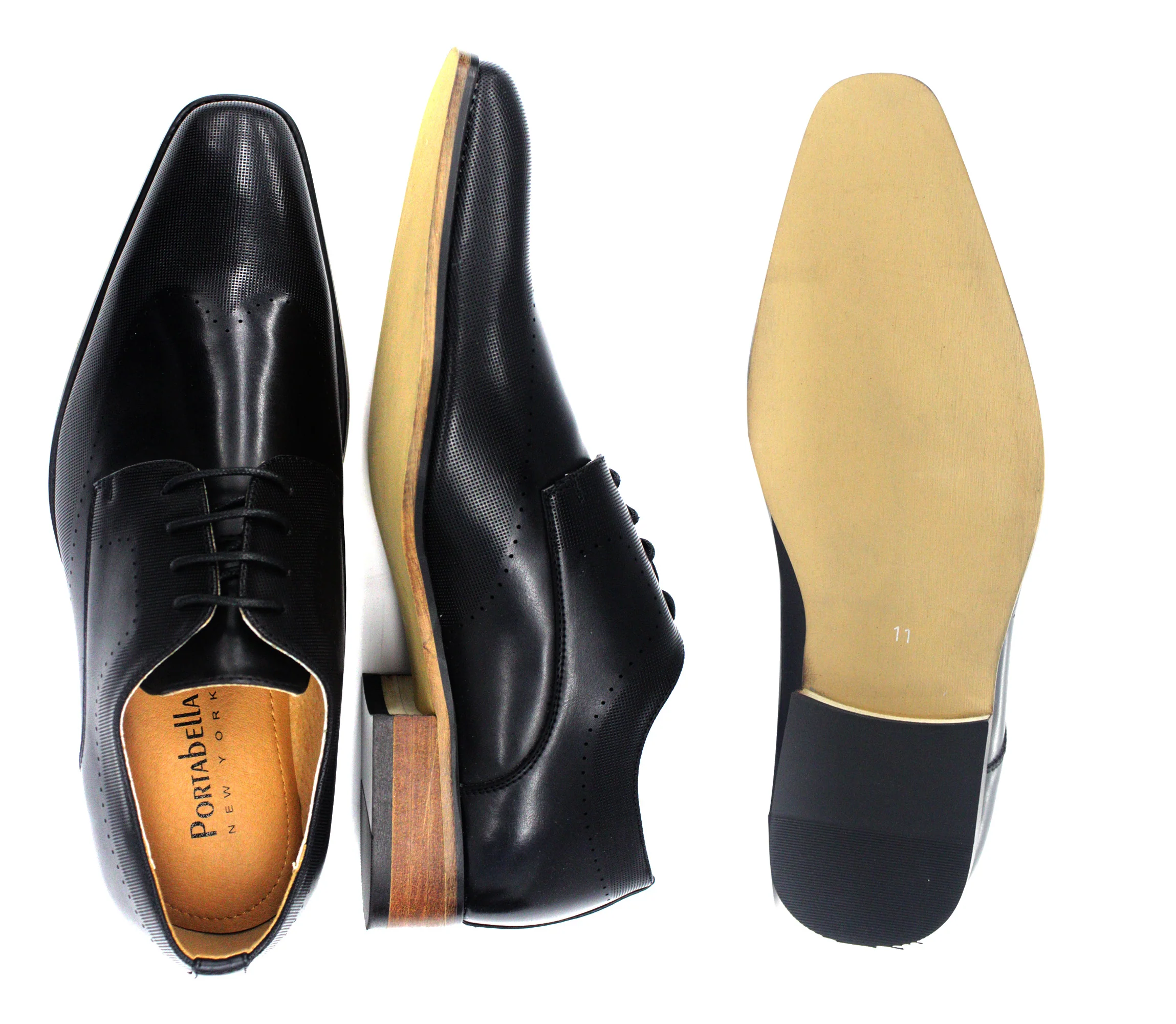 Portabella,WING TIP-LACE UP-SHOES-G68127-17-BLACK - Image 2