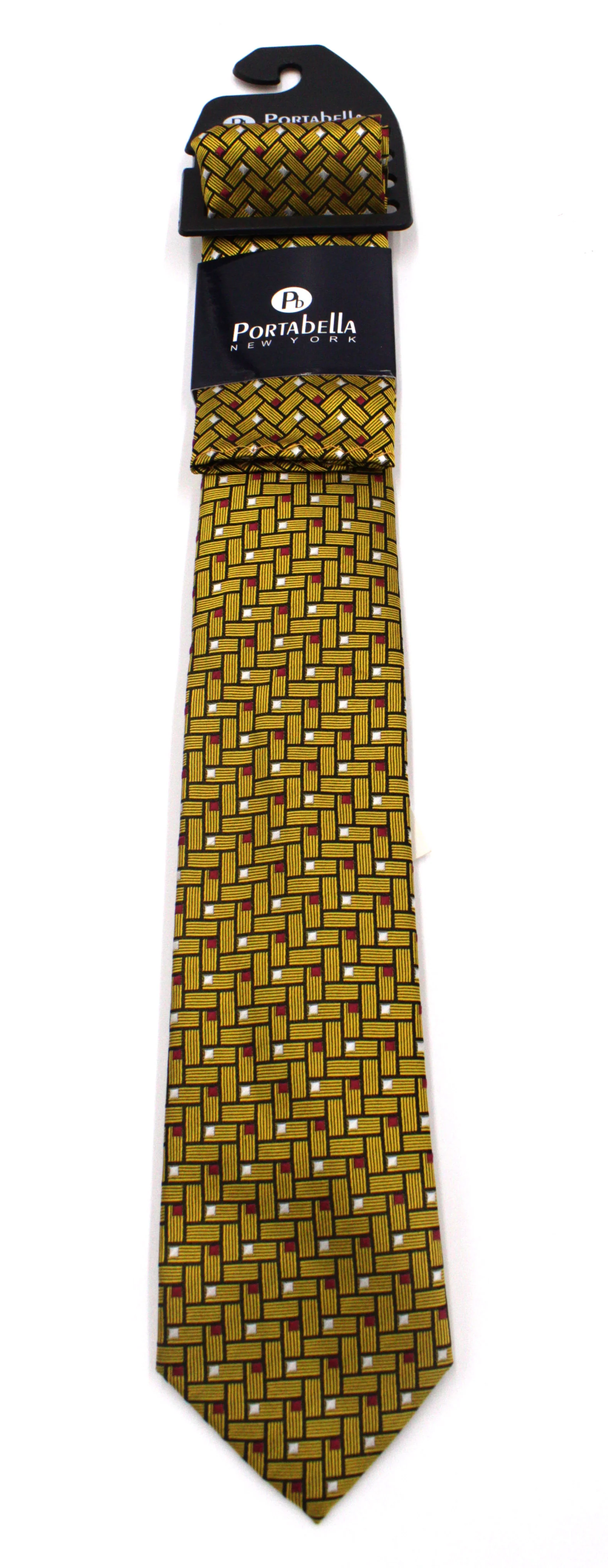 PORTABELLA,Z---NECKWEAR-FANCY TIE-GOLD