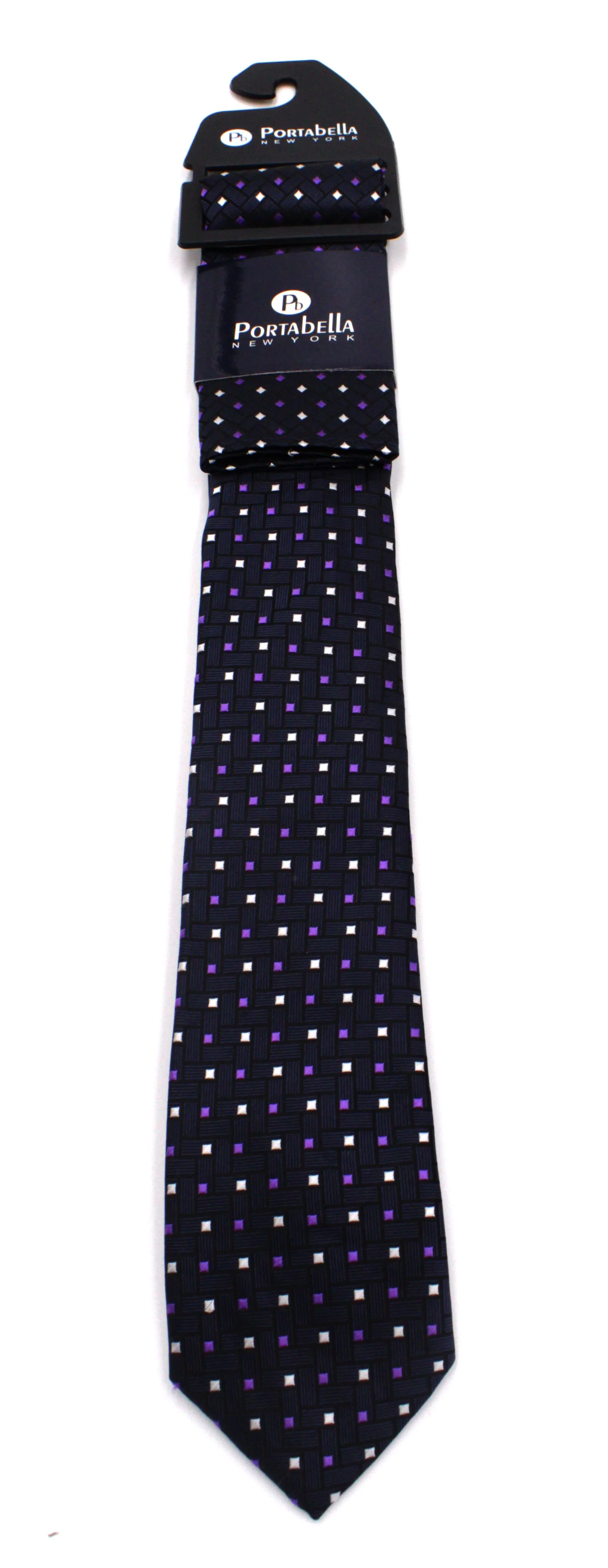 PORTABELLA,Z---NECKWEAR-FANCY TIE-SQUARE PURPLE