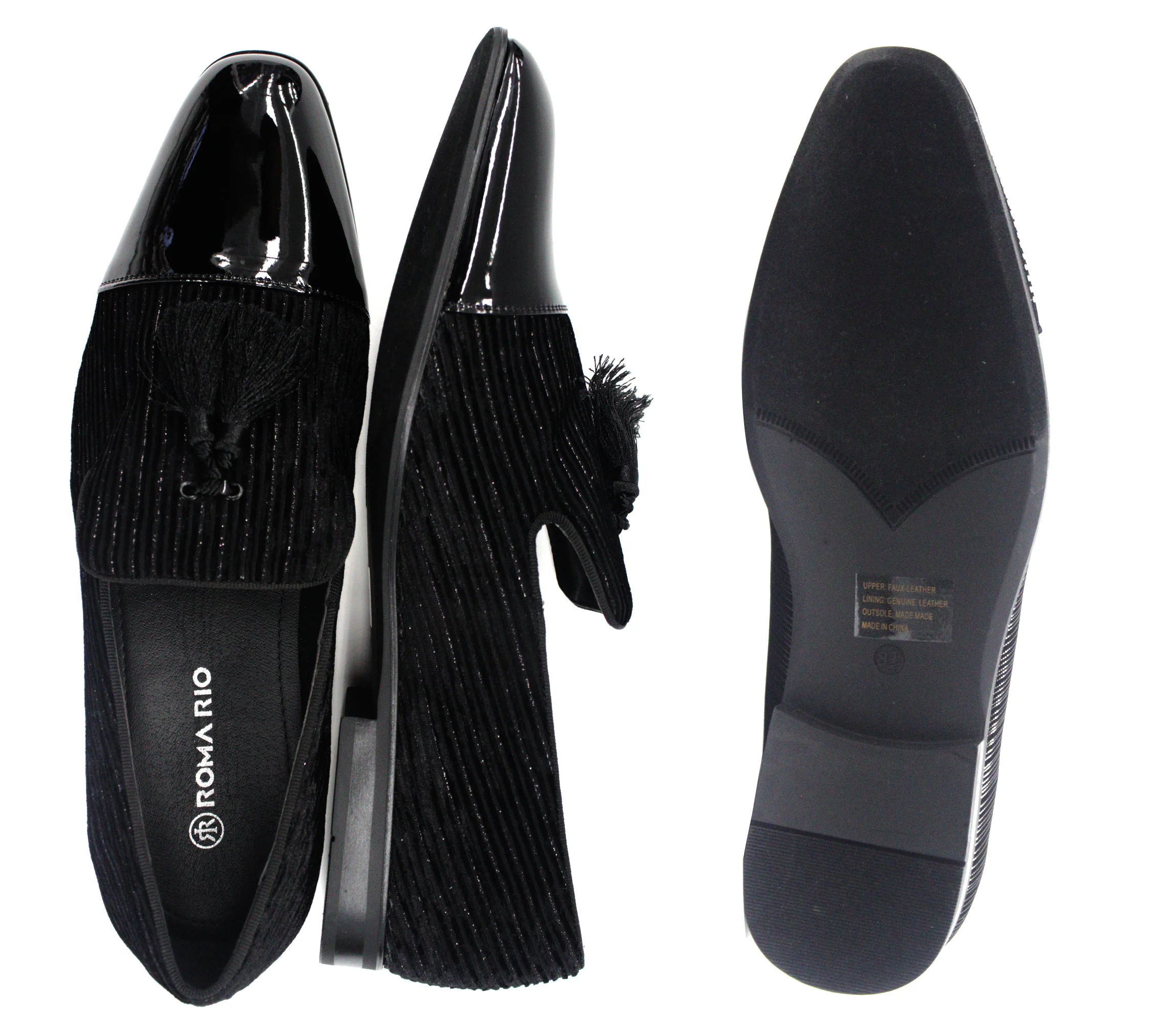 ROMA RIO,CAP TOE-SLIP ON-SHOES-5612-BLACK - Image 2