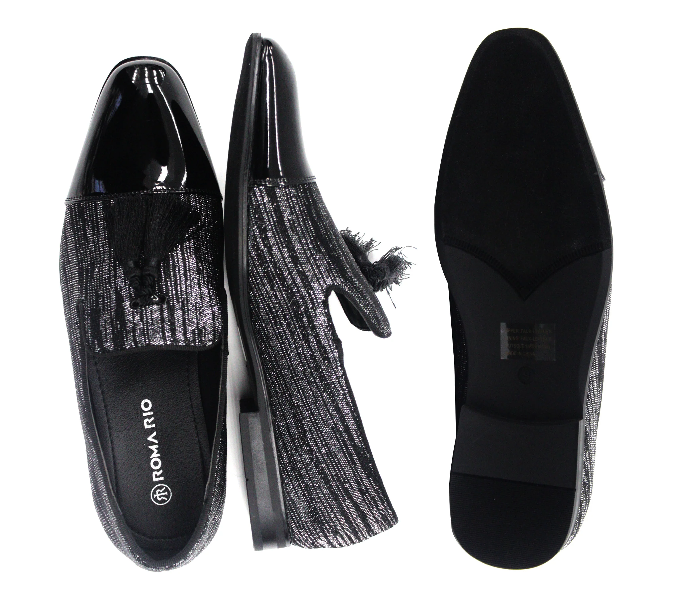 ROMA RIO,CAP TOE-SLIP ON-SHOES-5613-BLK/SLVR - Image 2