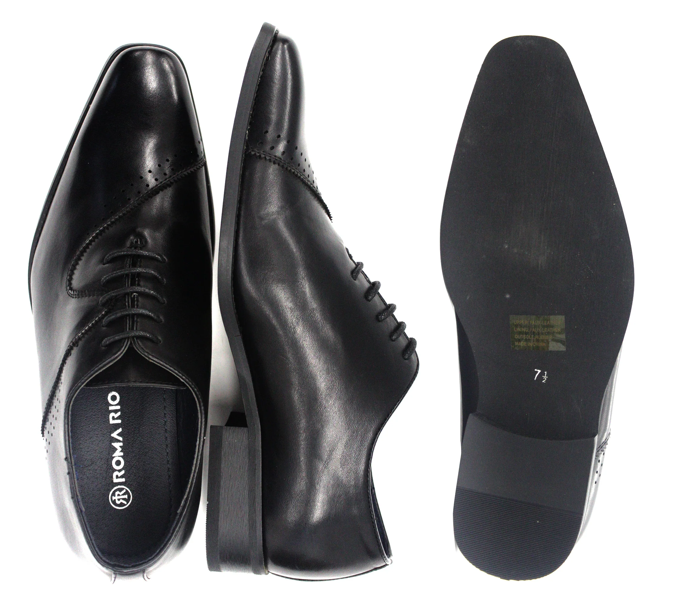 ROMA RIO,PLAIN TOE-LACE UP-SHOES-5610-BLACK - Image 2