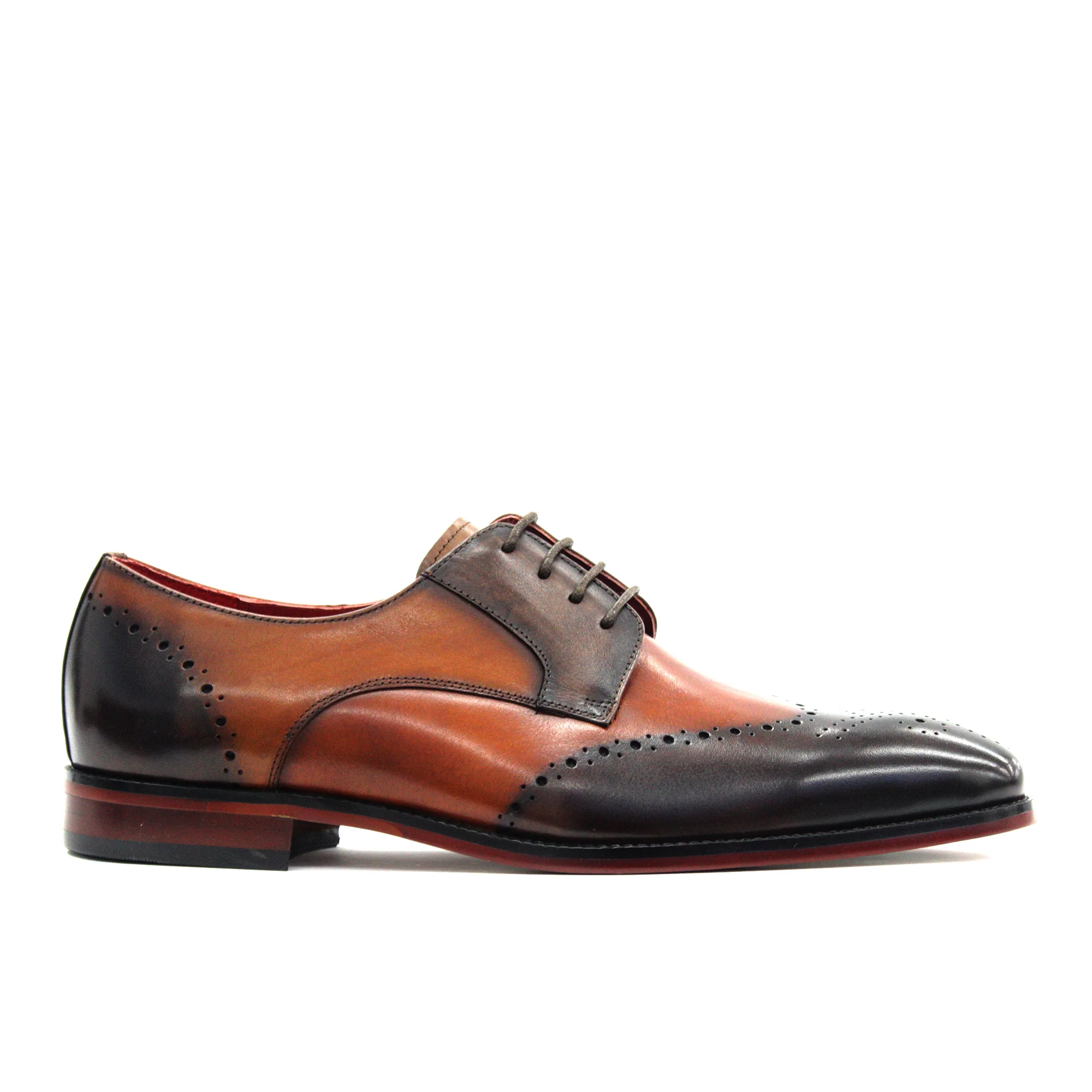 ROMA RIO,WING TIP-LACE UP-SHOES-506-BROWN